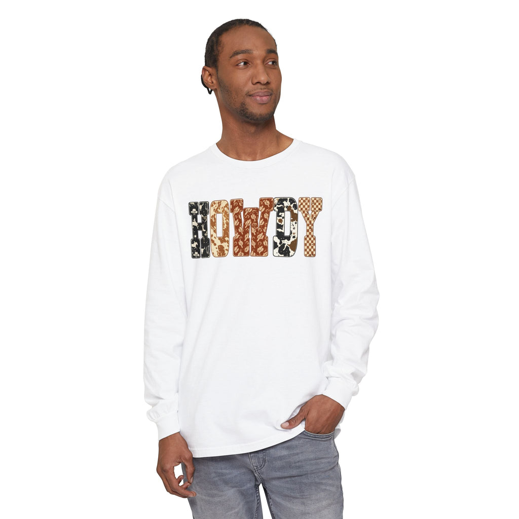 Howdy Pattern Long Sleeve Tee