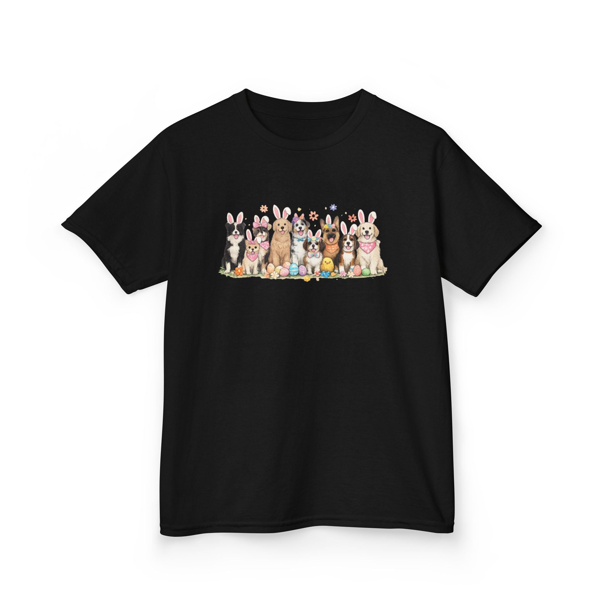 Kids Tee — Cute Row of Party Dogs Graphic