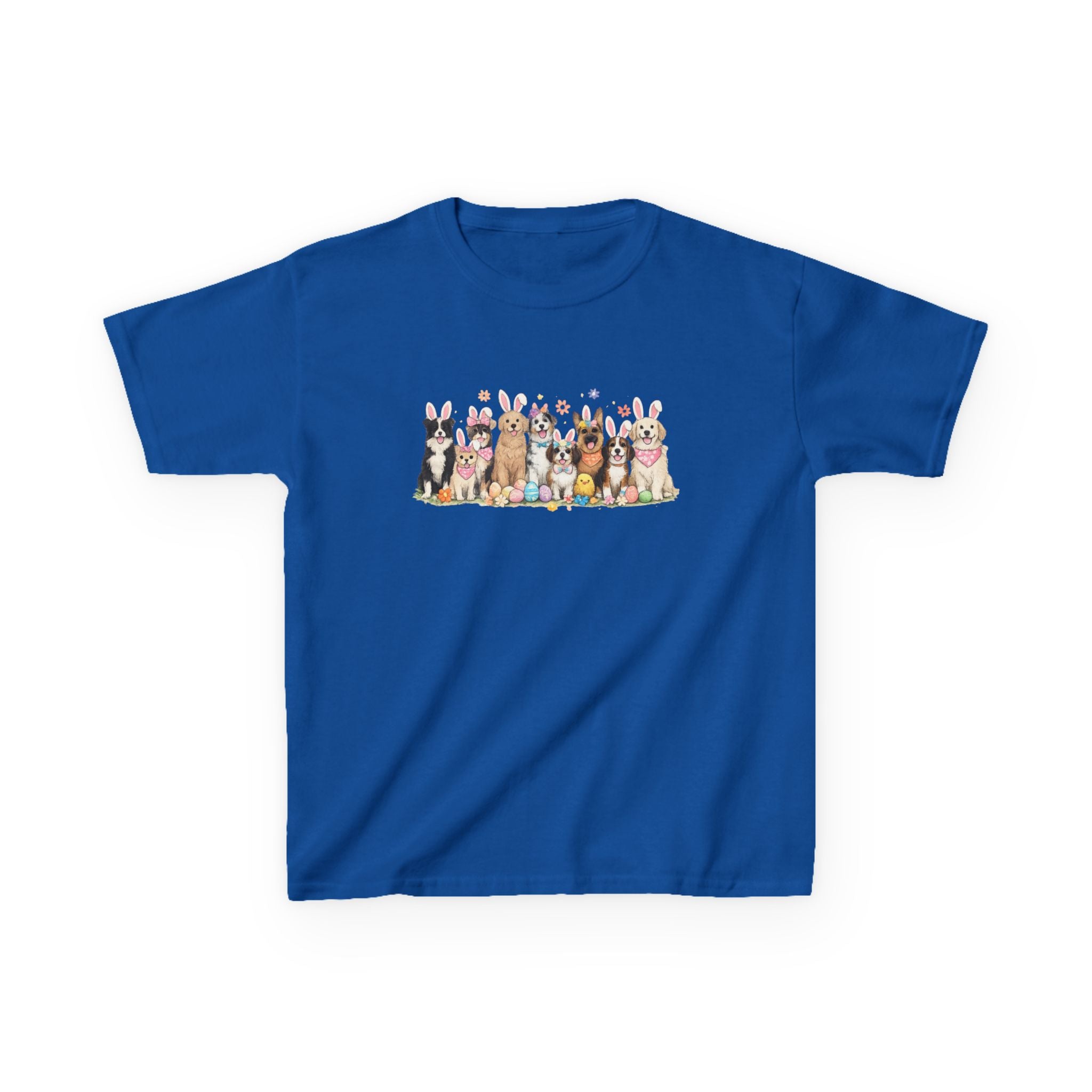 Kids Tee — Cute Row of Party Dogs Graphic