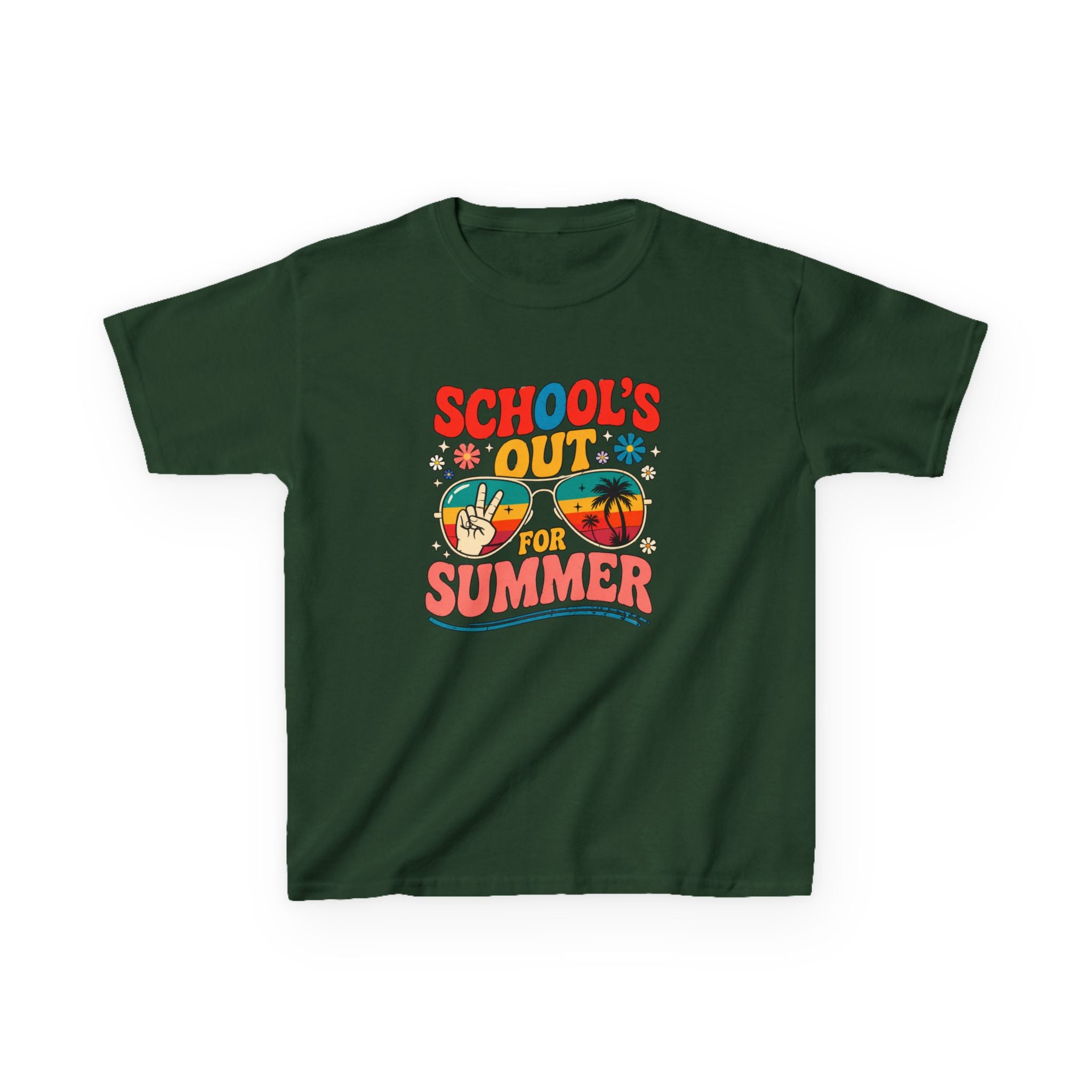 School's Out for Summer Kids T‑Shirt — Retro Beach Vacation Tee