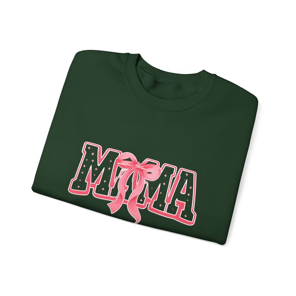 Mama Crewneck Sweatshirt — Pink Ribbon Graphic Mother's Day Pullover
