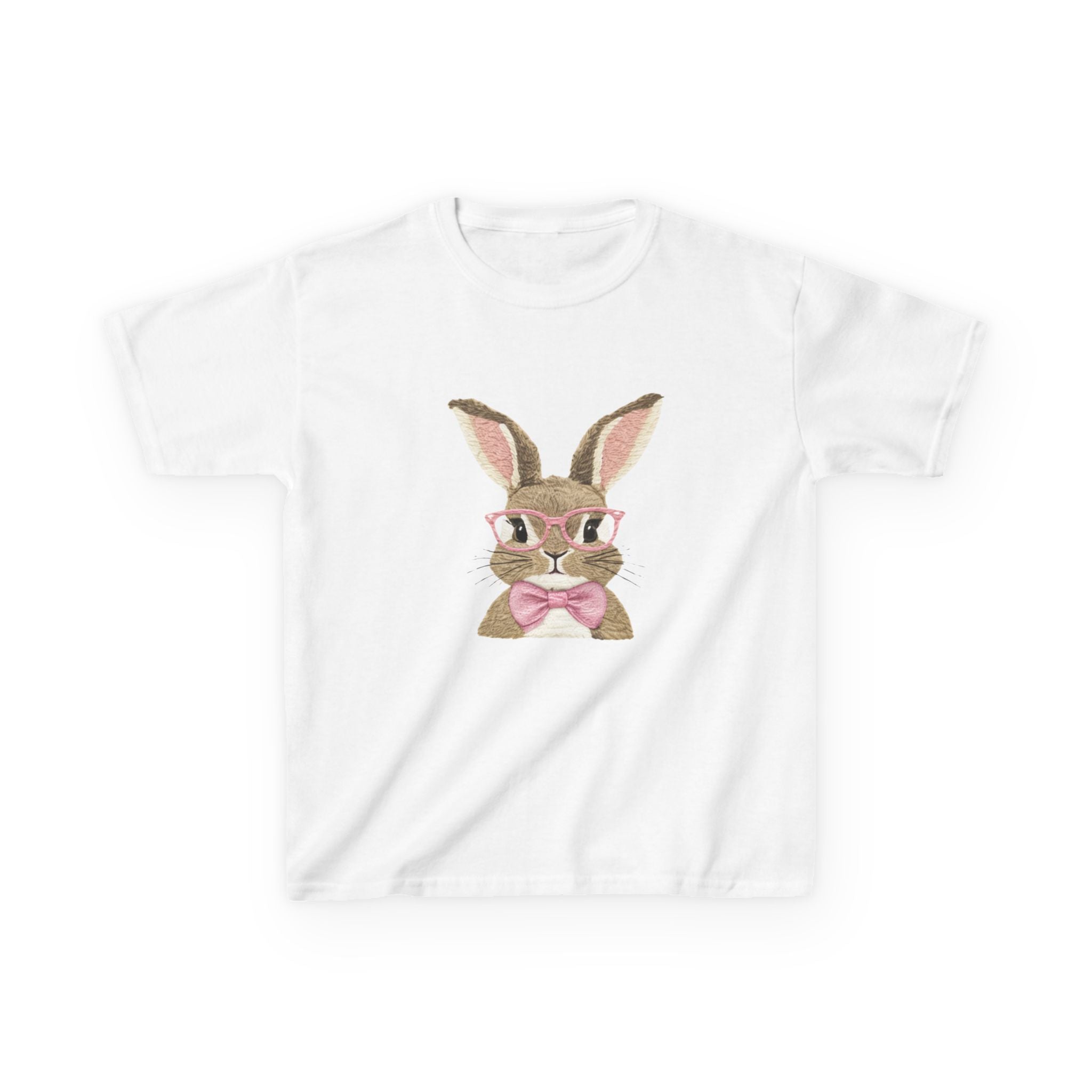 Kids Bunny Tee — Cute Bunny with Pink Bow Kids T-Shirt