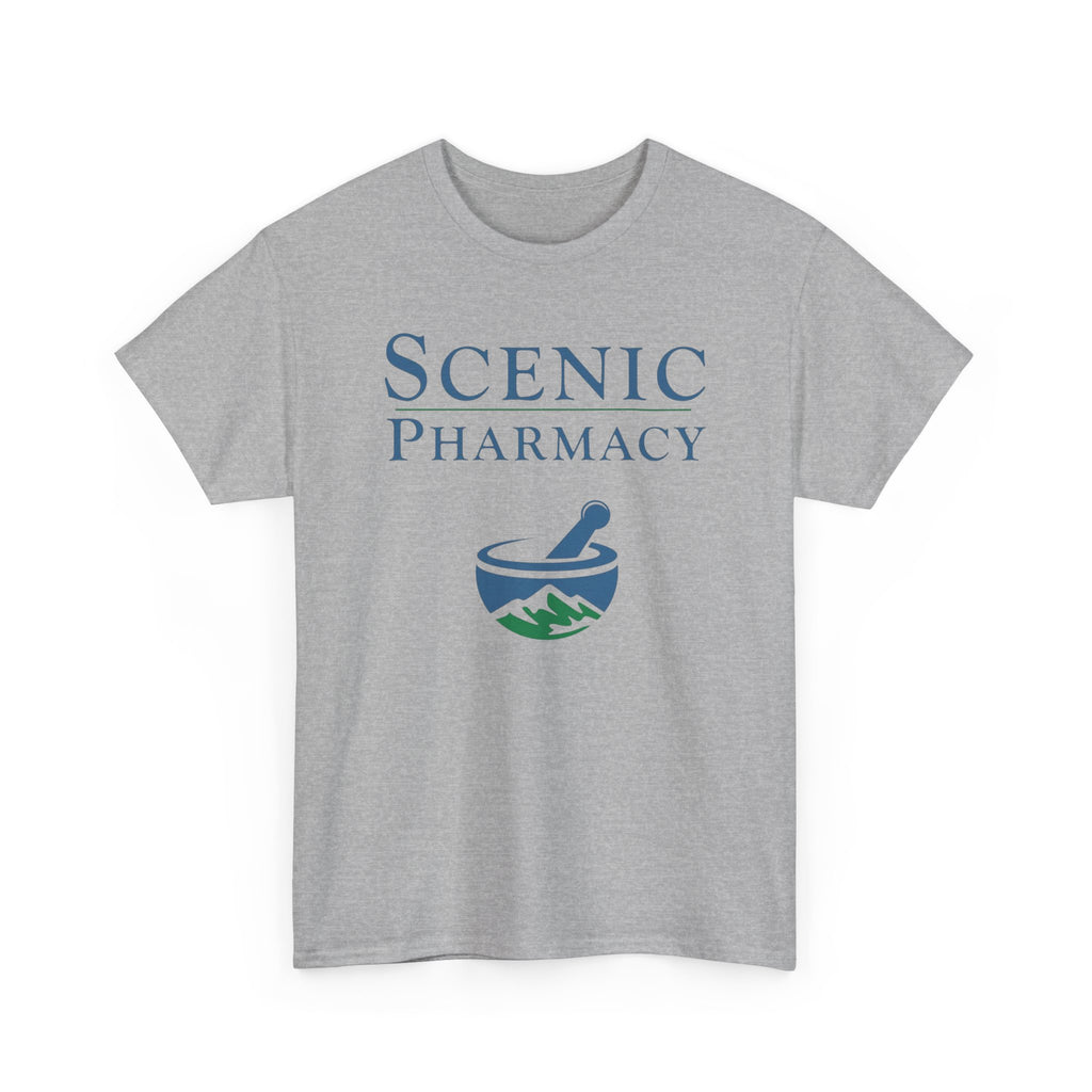 Scenic Pharmacy T-Shirt — Mountain Mortar & Pestle Graphic Tee
