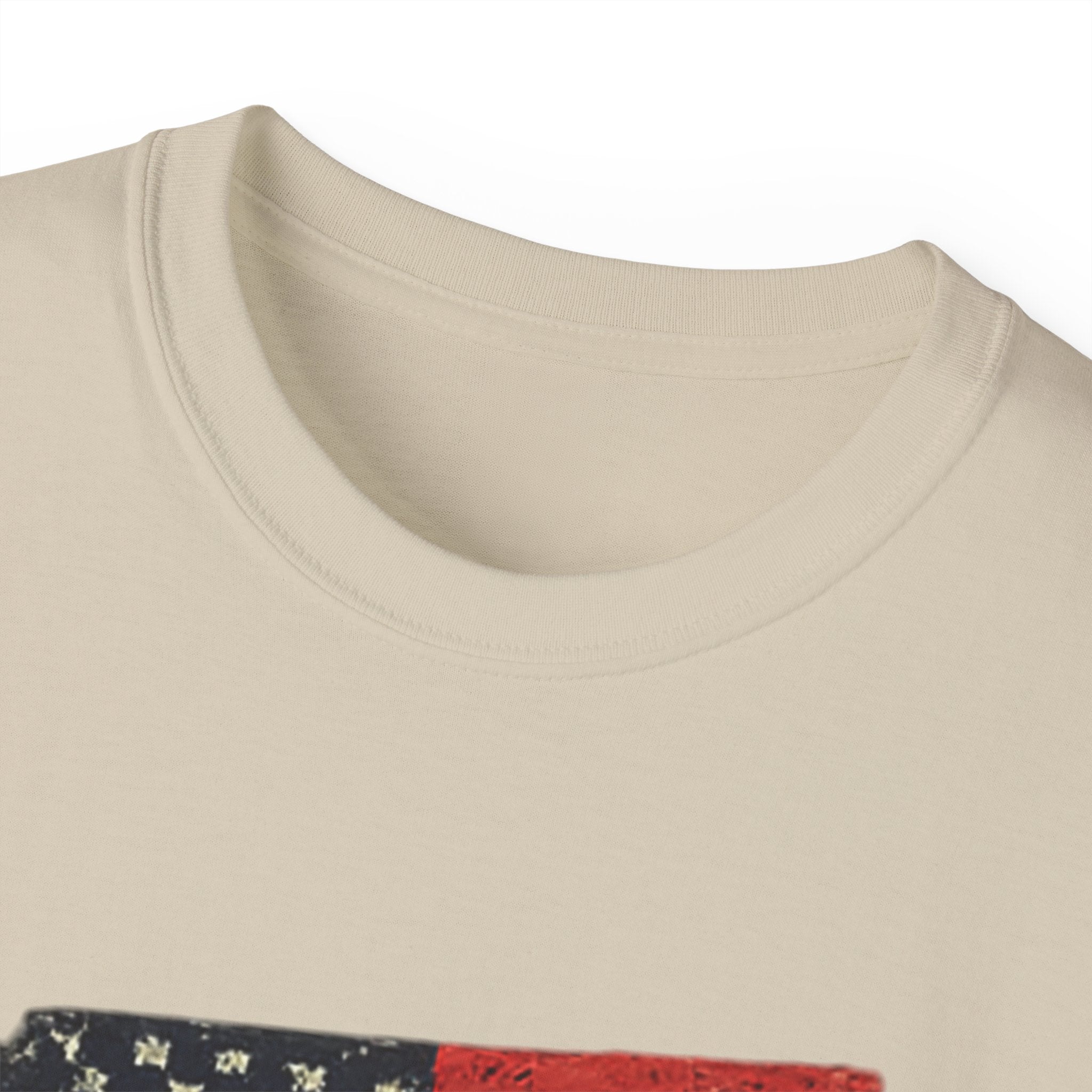 Patriotic Dad T-Shirt – Vintage American Flag 'DAD' Tee for Father’s Day