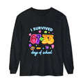 Long Sleeve T‑Shirt "I Survived 67+33 Days of School" — Cute Colorful End‑of‑School Celebration Tee