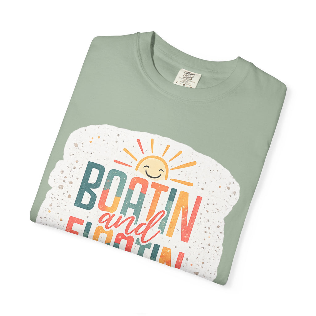 Boatin' and Floatin' T-Shirt — Retro Sun Summer Boating Tee