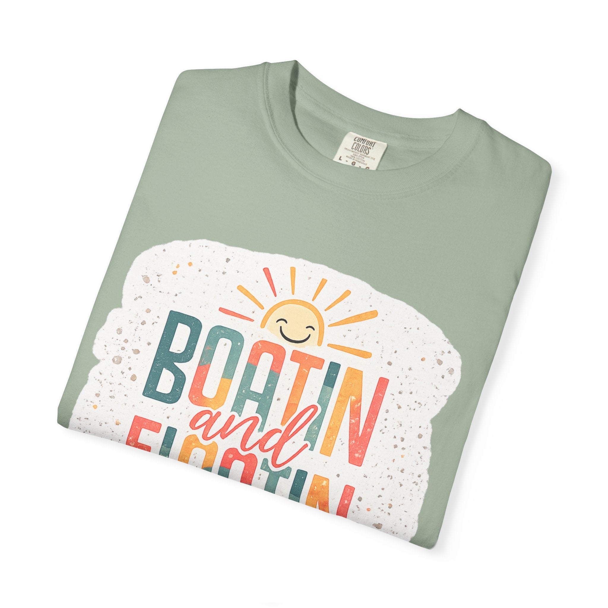 Boatin' and Floatin' T-Shirt — Retro Sun Summer Boating Tee