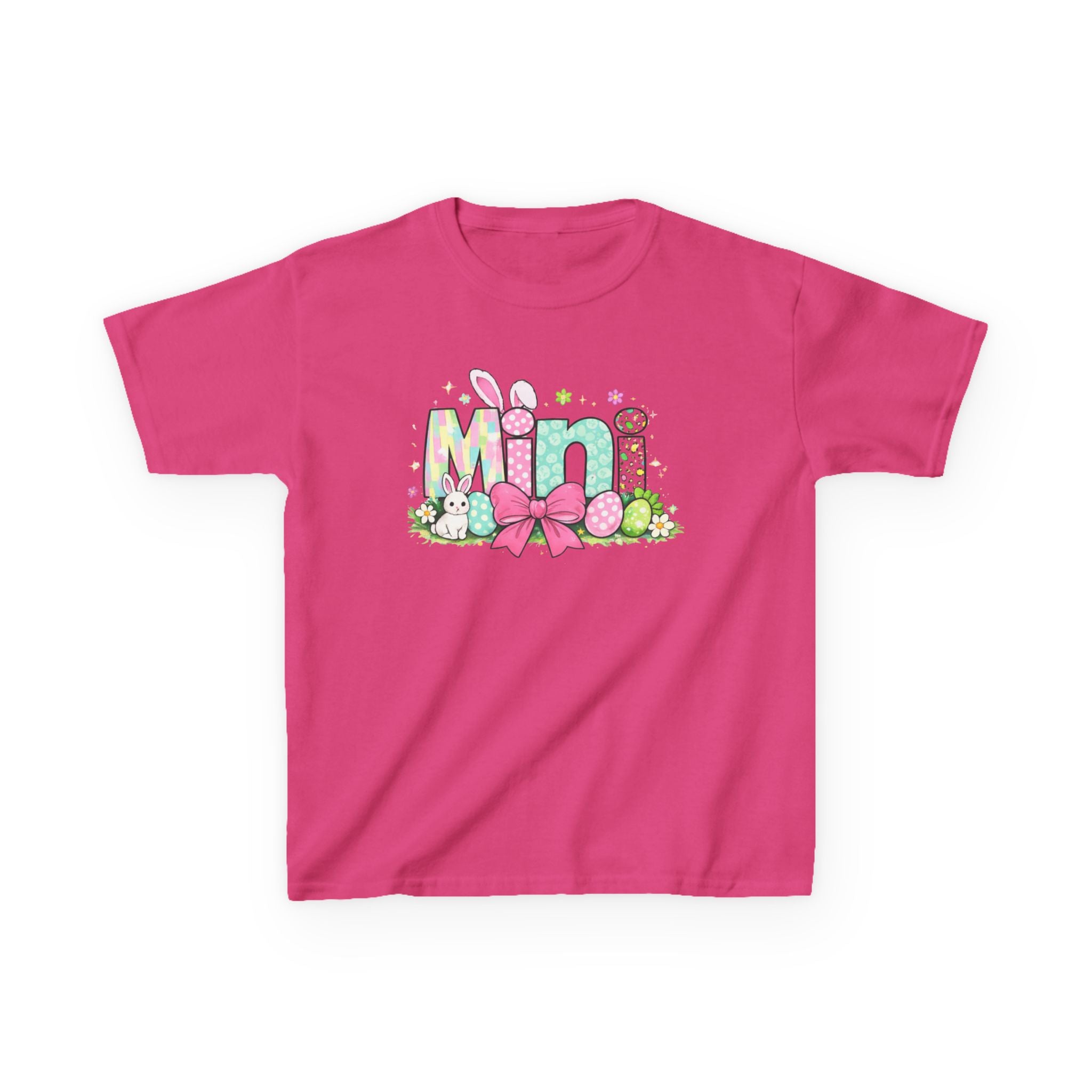 Kids Tee — "Mini" Easter Bunny Floral Design