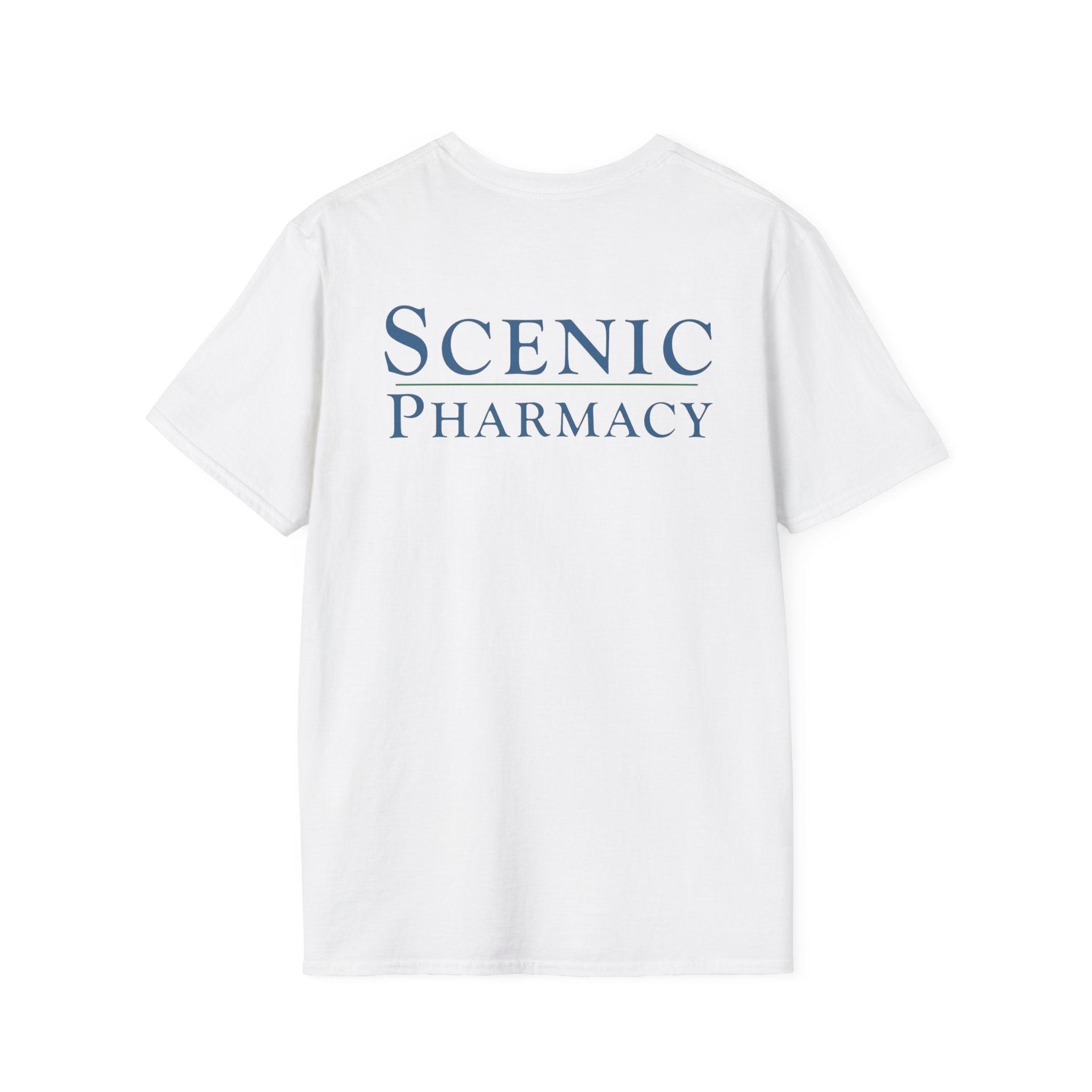 Scenic Pharmacy T-Shirt — Mountain Mortar & Pestle Logo Tee