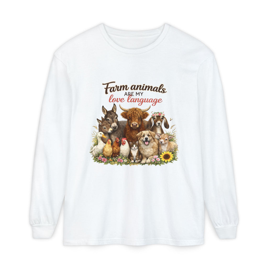 Farm Animals Are My Love Language Long Sleeve Tee