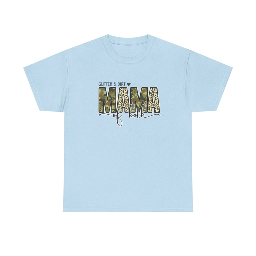 Mama of Both Tee – Glitter & Grit Camo Mom Shirt