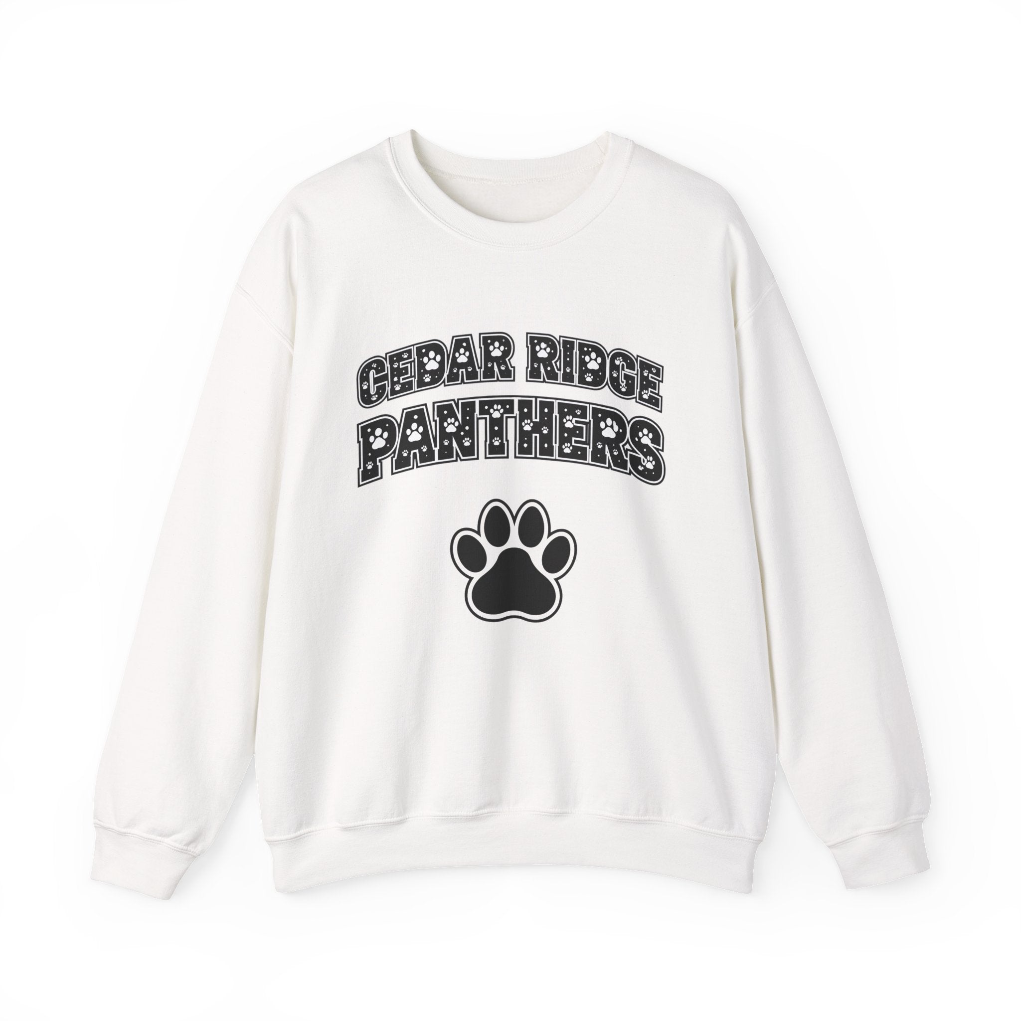 Cedar Ridge Panthers Crewneck Sweatshirt — Paw School Spirit Pullover
