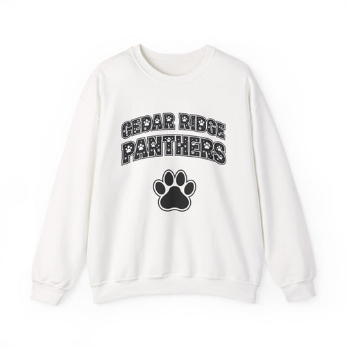 Cedar Ridge Panthers Crewneck Sweatshirt — Paw School Spirit Pullover