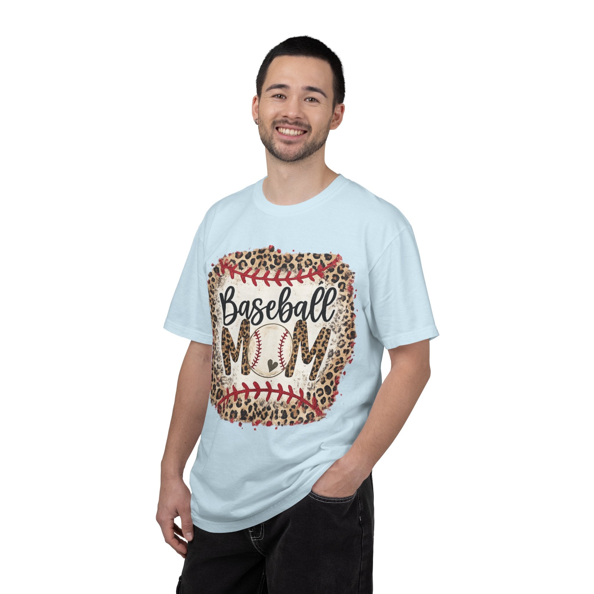Baseball Mom Leopard Print T-Shirt