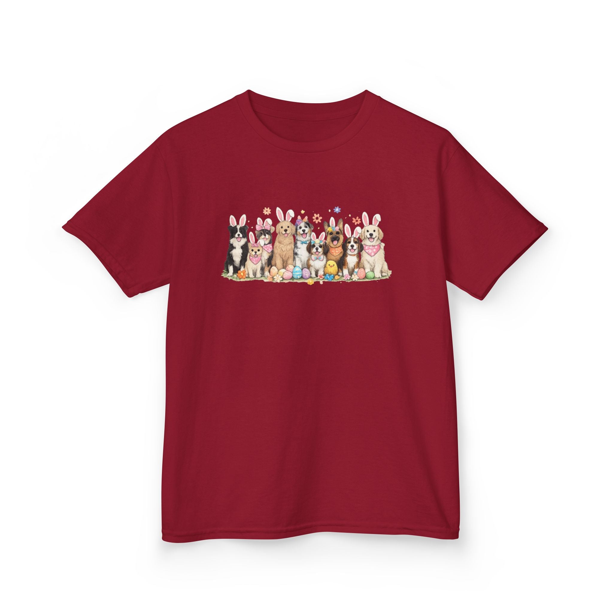 Kids Tee — Cute Row of Party Dogs Graphic