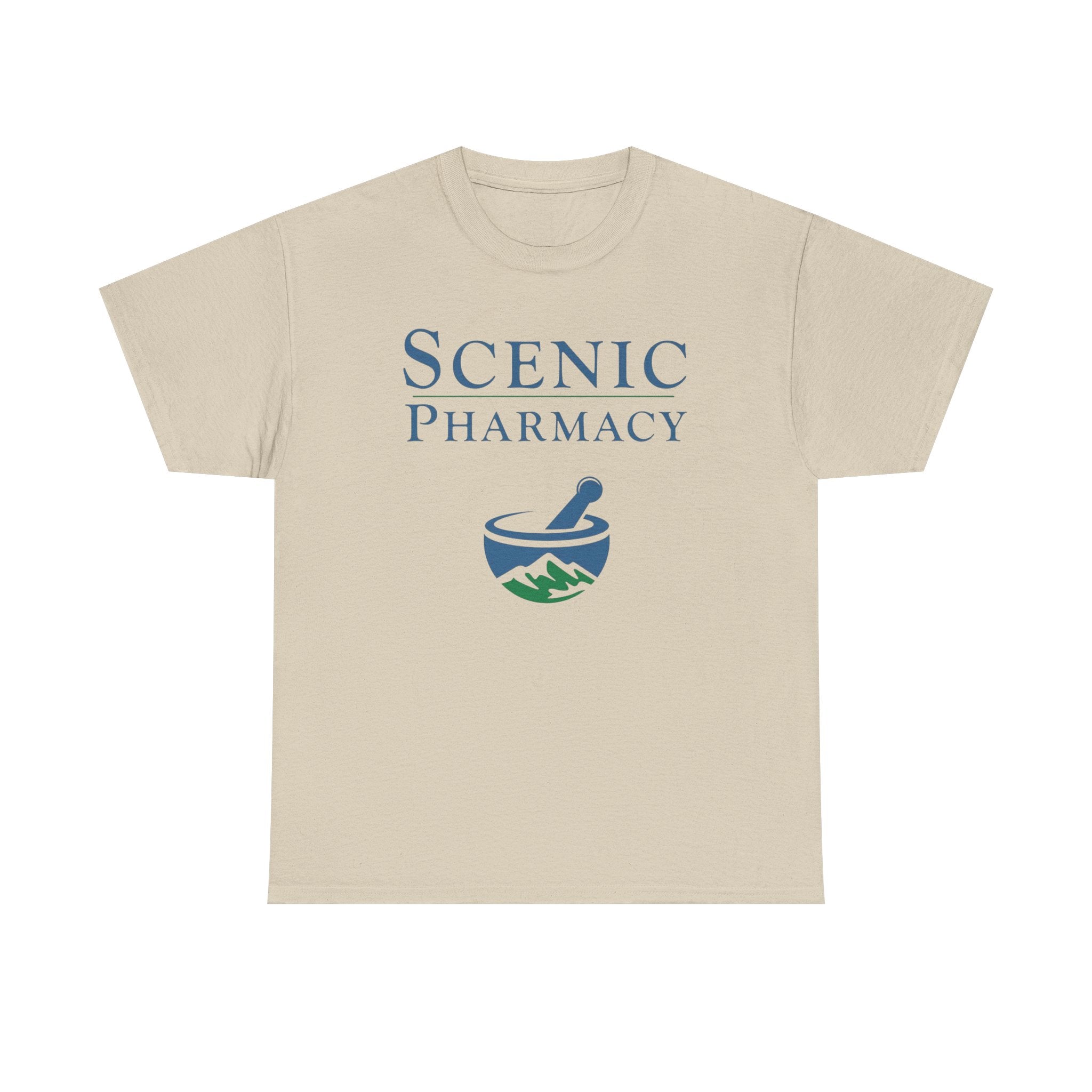 Scenic Pharmacy T-Shirt — Mountain Mortar & Pestle Graphic Tee