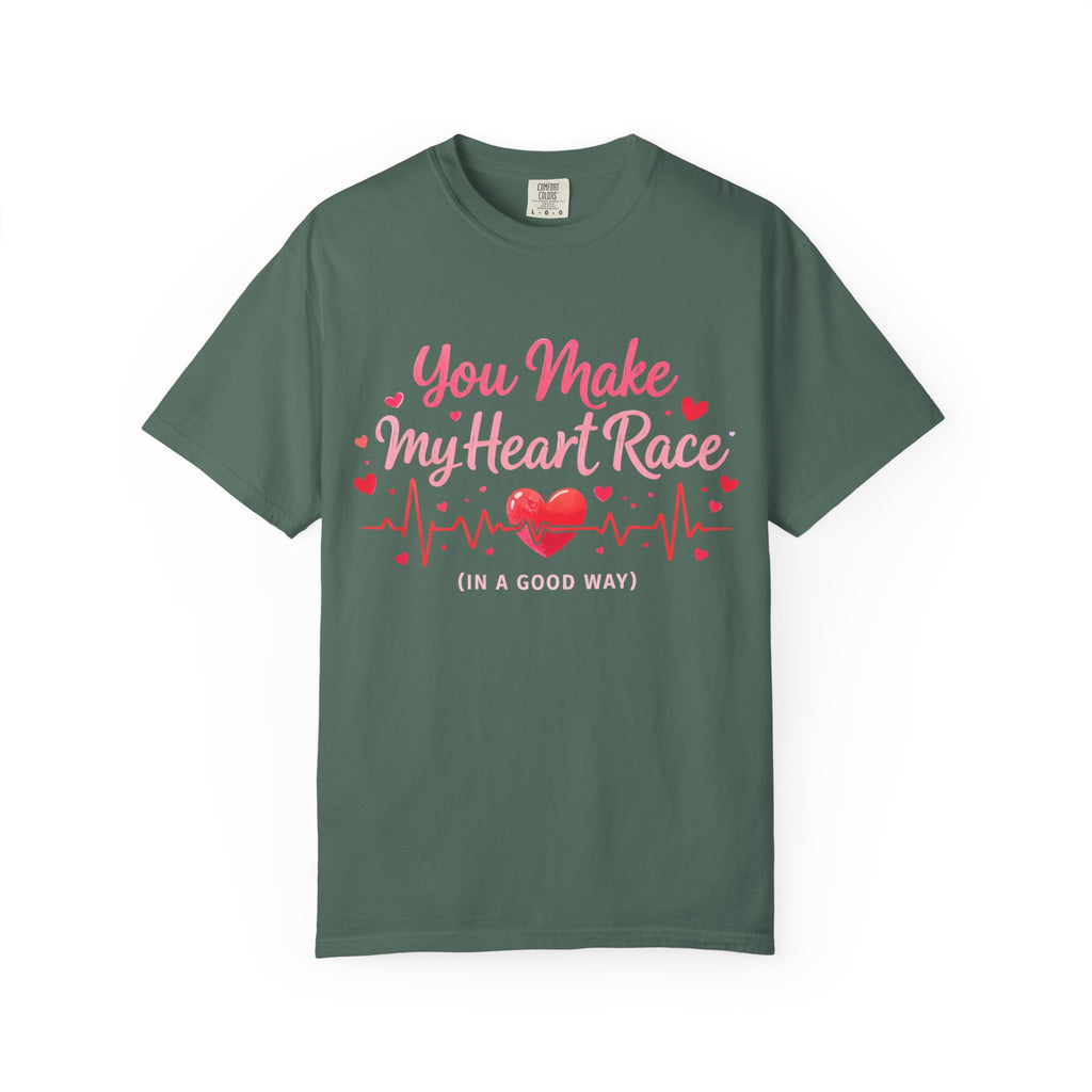 You Make My Heart Race T-Shirt — Romantic Valentine’s Day Heartbeat Tee