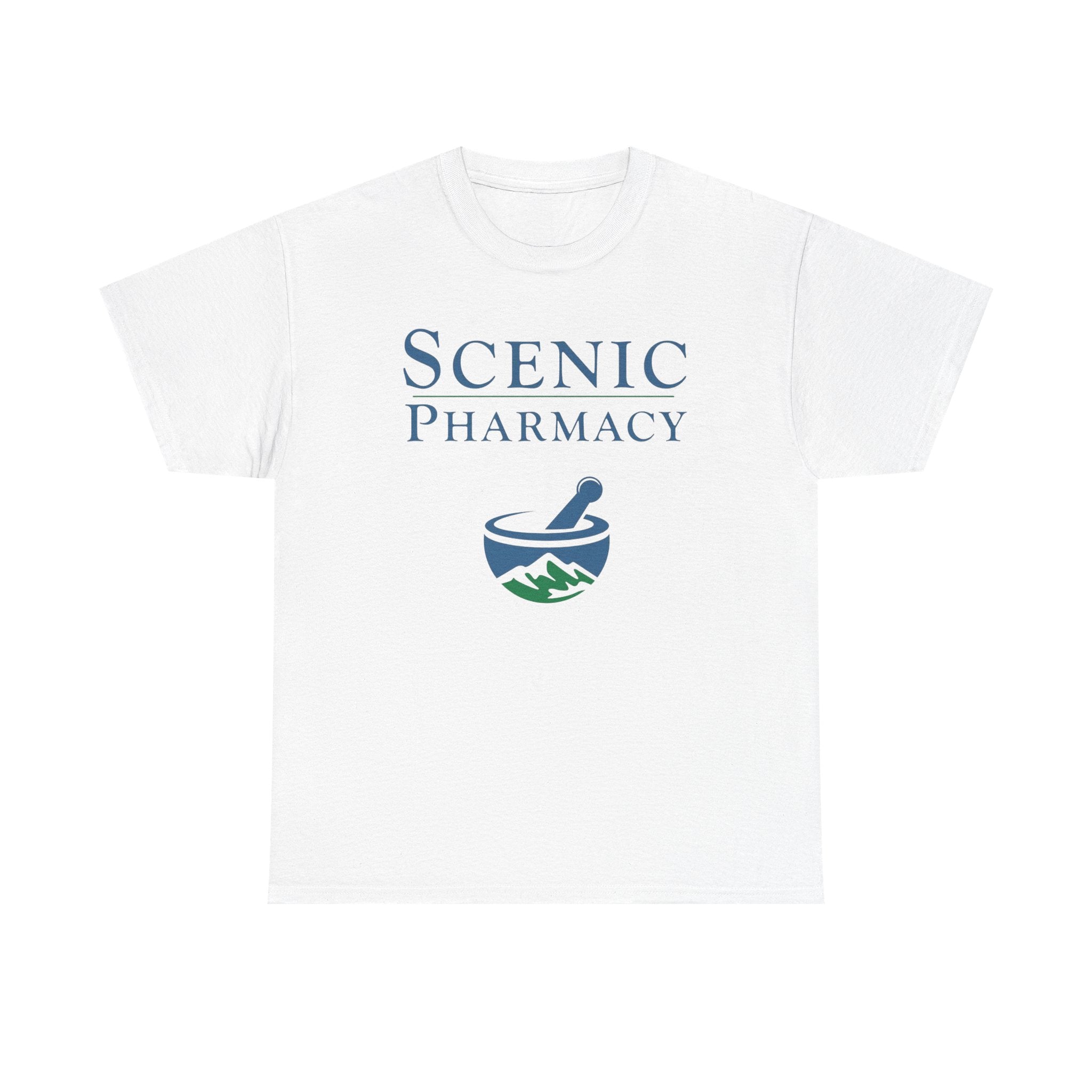 Scenic Pharmacy T-Shirt — Mountain Mortar & Pestle Graphic Tee