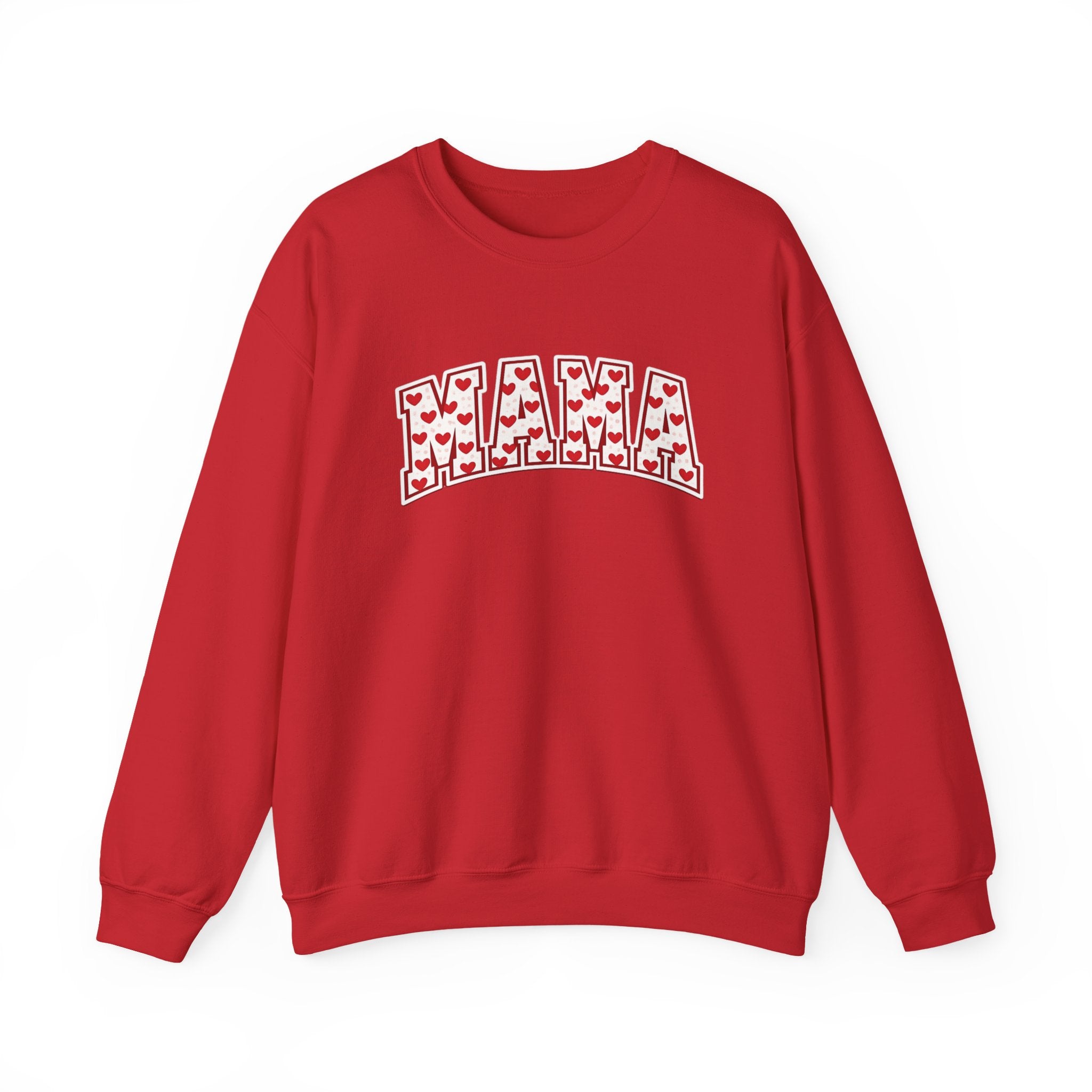 Mama Heart Pattern Sweatshirt — Women's Mother's Day Crewneck