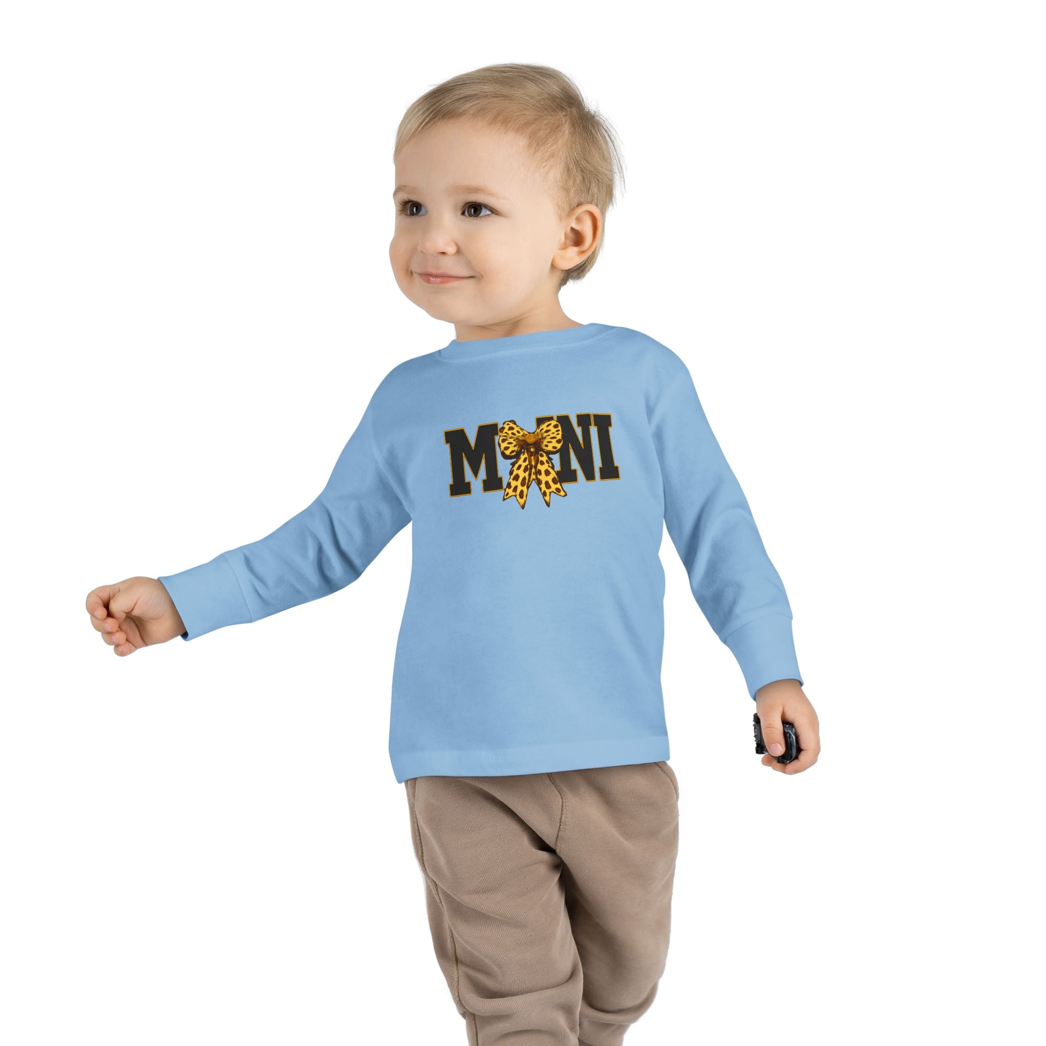 Mini Leopard Bow Toddler Long Sleeve Tee