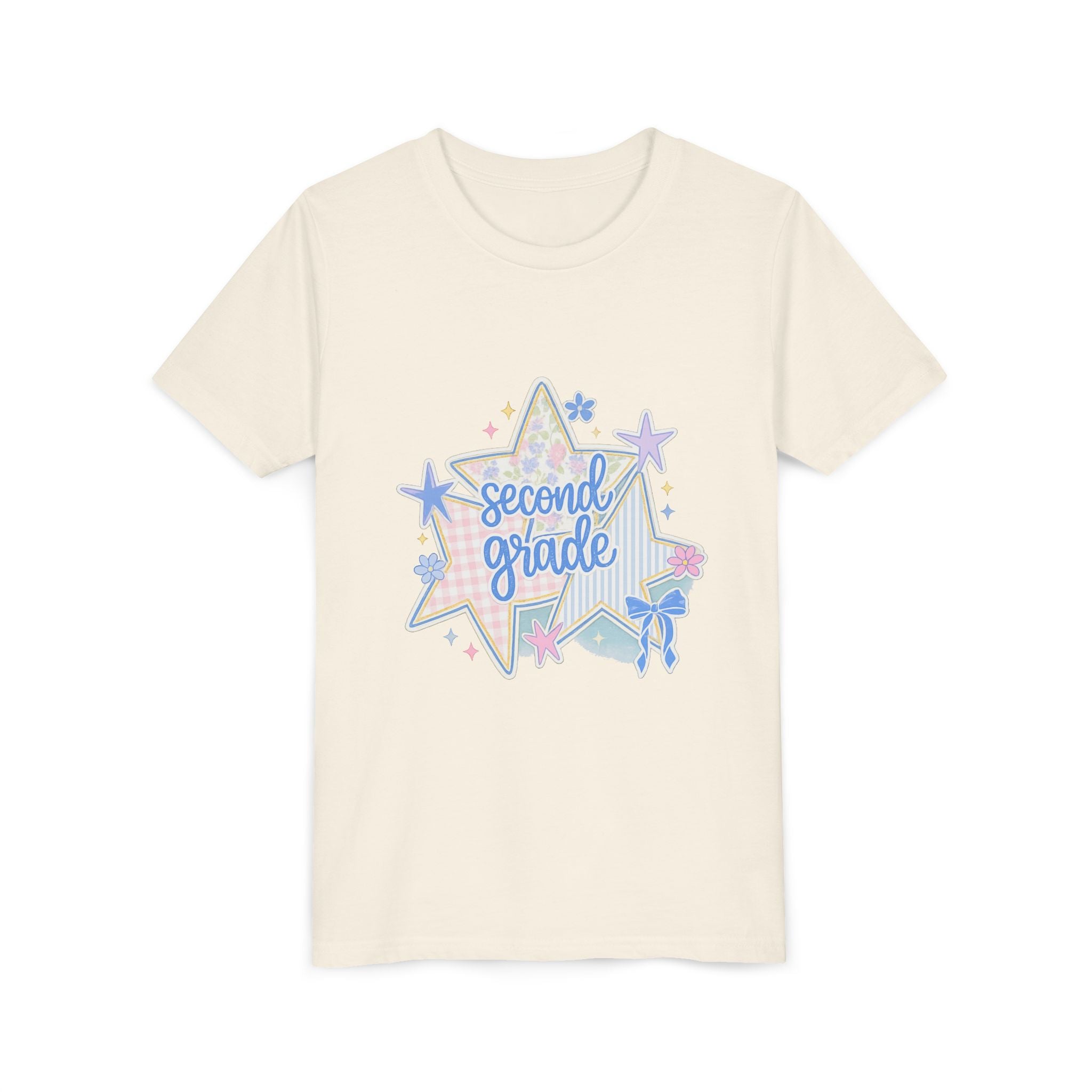 Second Grade Youth T‑Shirt — Cute Pastel Star Back to School Tee