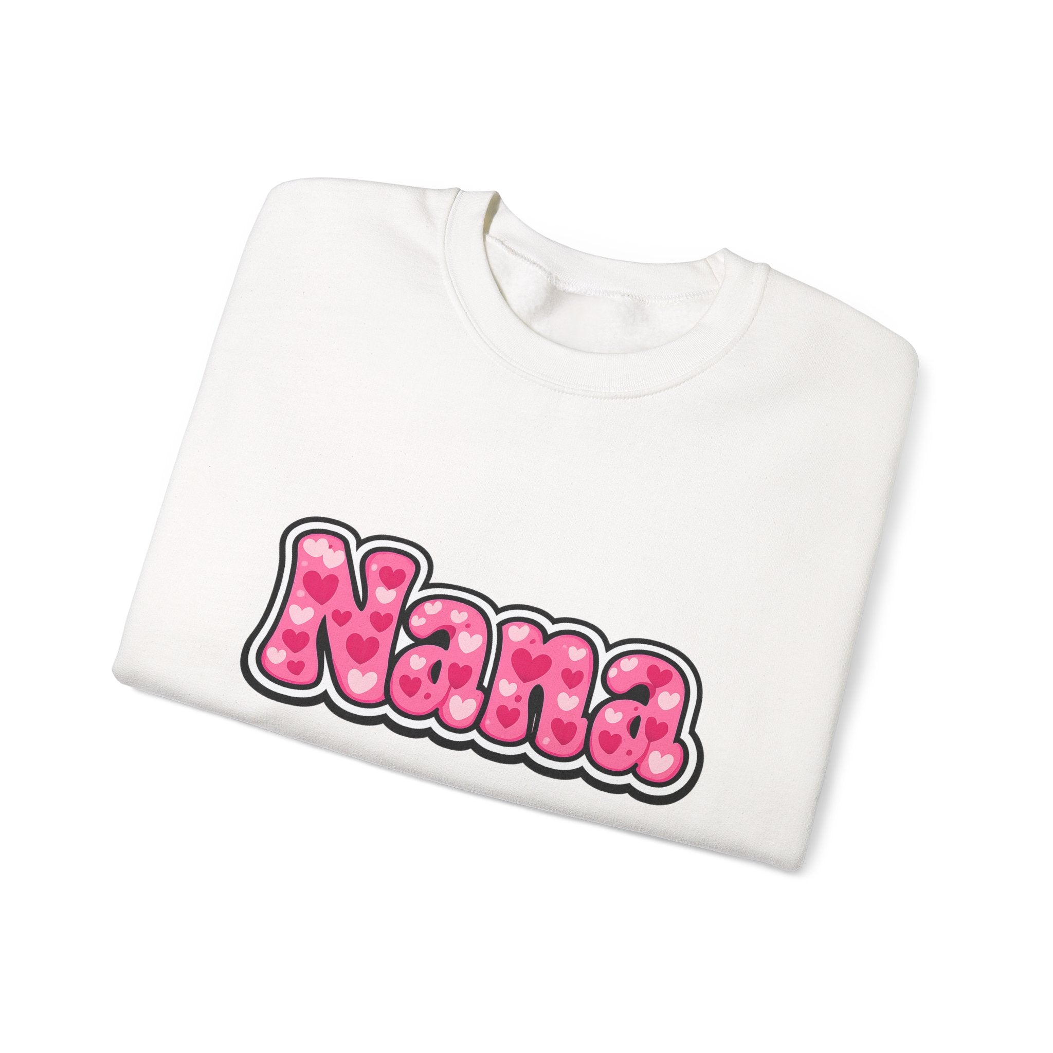 Nana Pink Bubble Text Sweatshirt — Cozy Grandma Gift