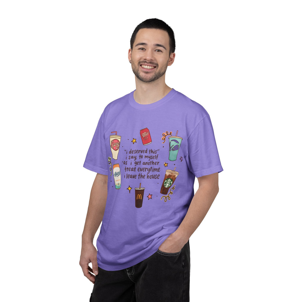 Coffee Treats Graphic T-Shirt — “I Deserved This” Cute Beverage Design