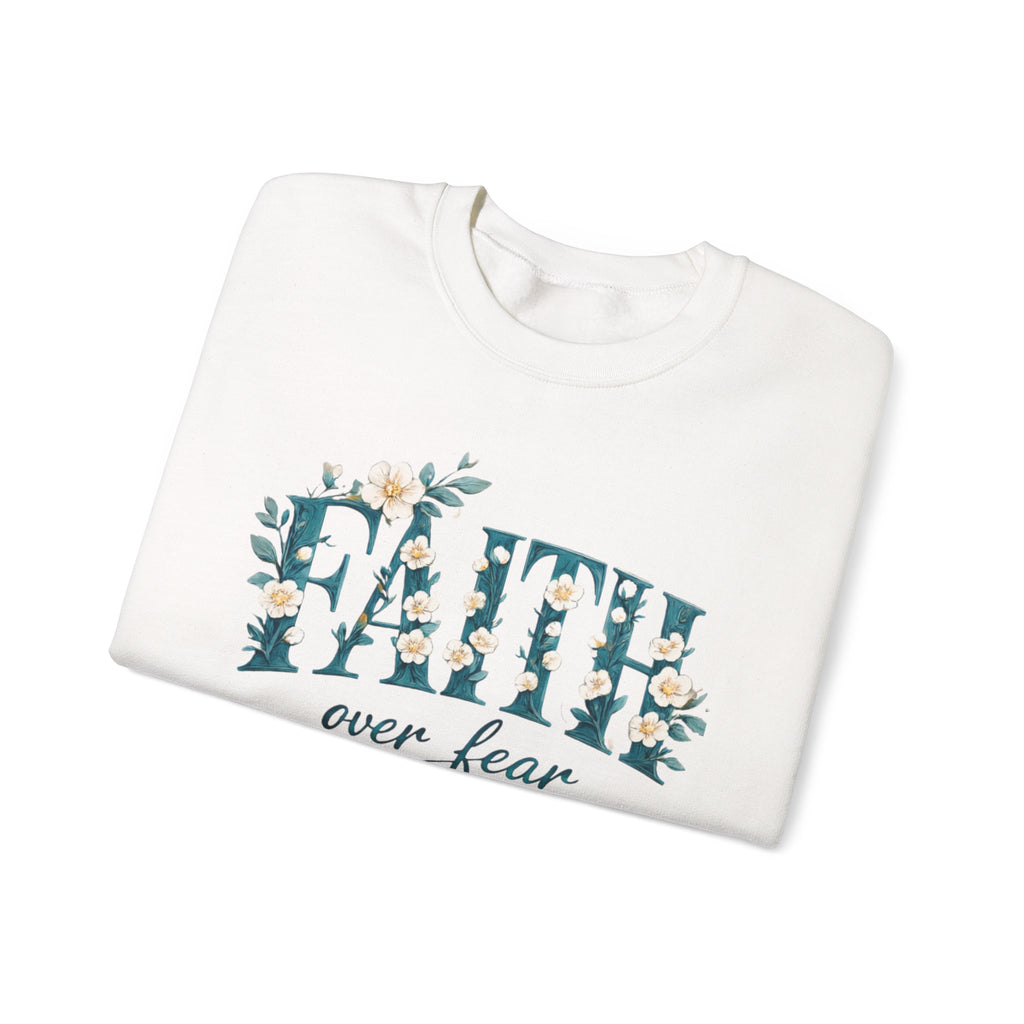 Faith Over Fear Floral Crewneck Sweatshirt