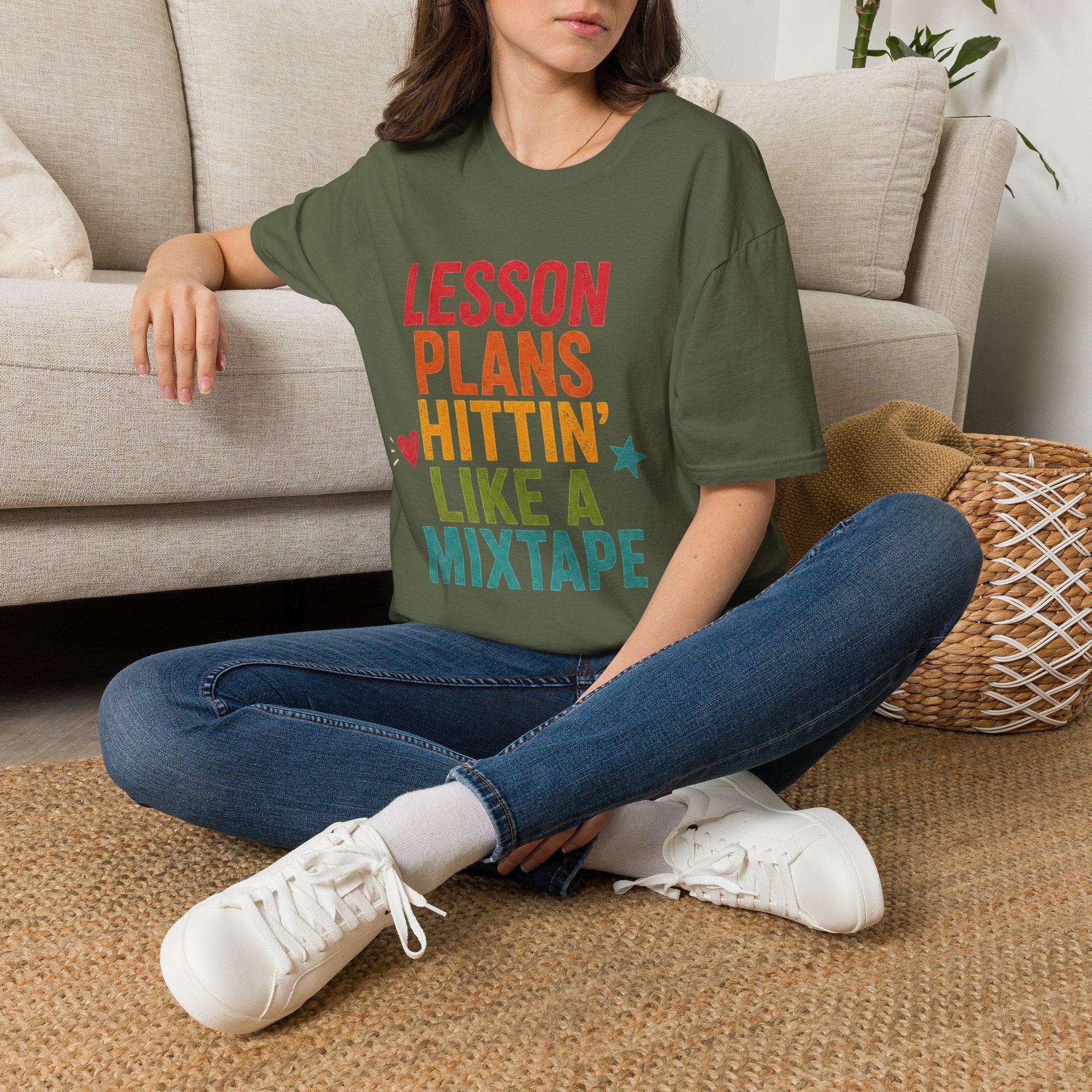 Teacher T-Shirt — "Lesson Plans Hittin' Like a Mixtape" Retro Teacher Gift