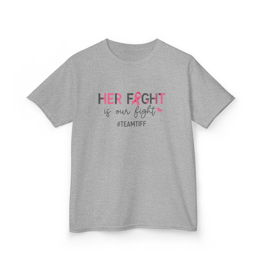 Kids Tee — "Her Fight Is Our Fight" Breast Cancer Awareness #TeamTiff