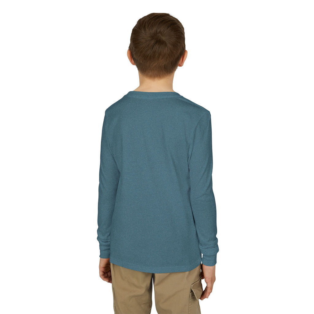 Youth Long Sleeve Tee — "Spooky Mini" Halloween Ghost & Pumpkin Kids Shirt