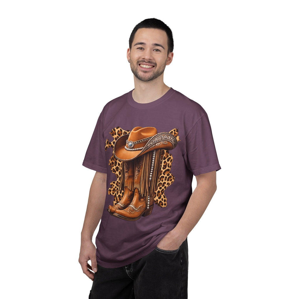 Cowgirl Boots & Hat T-Shirt — Western Leopard Graphic Tee