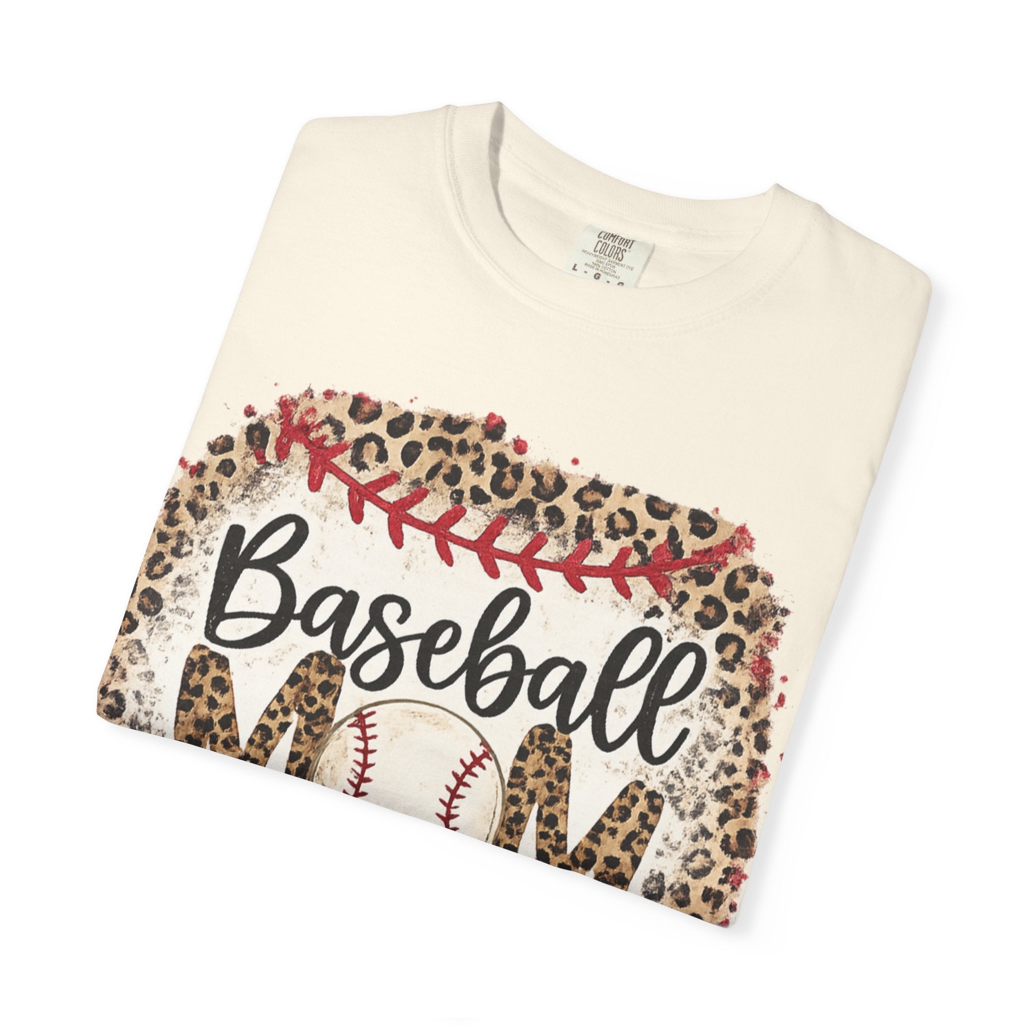 Baseball Mom Leopard Print T-Shirt