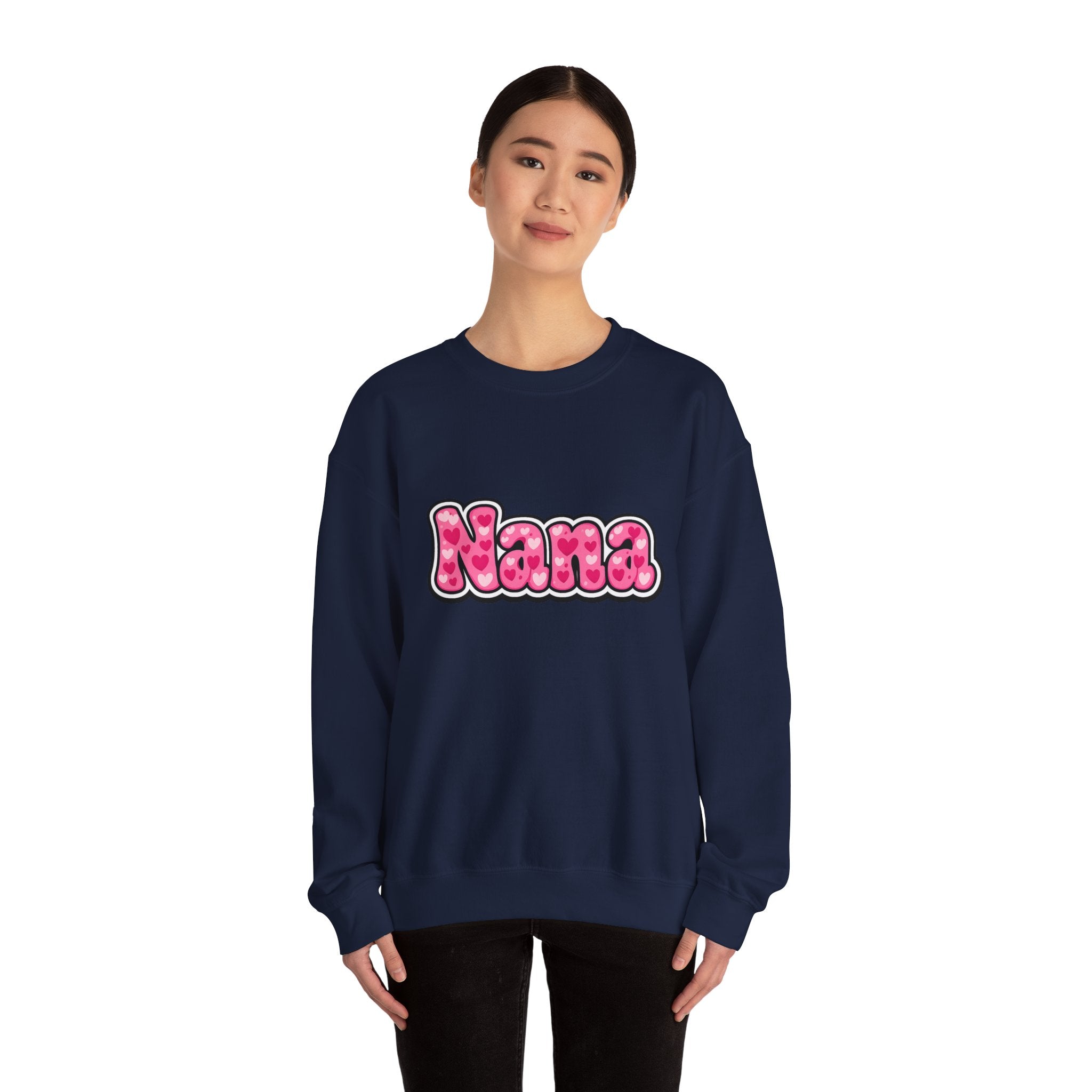 Nana Pink Bubble Text Sweatshirt — Cozy Grandma Gift