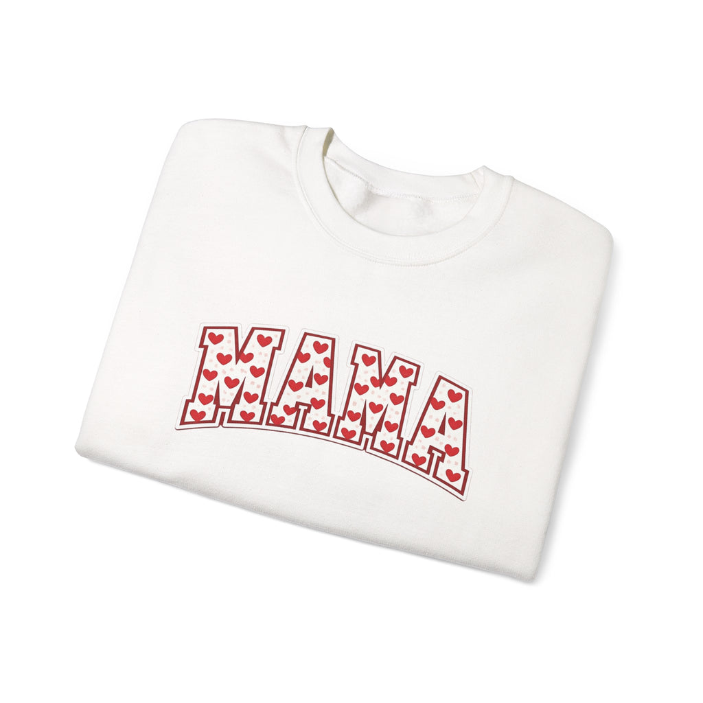Mama Heart Pattern Sweatshirt — Women's Mother's Day Crewneck