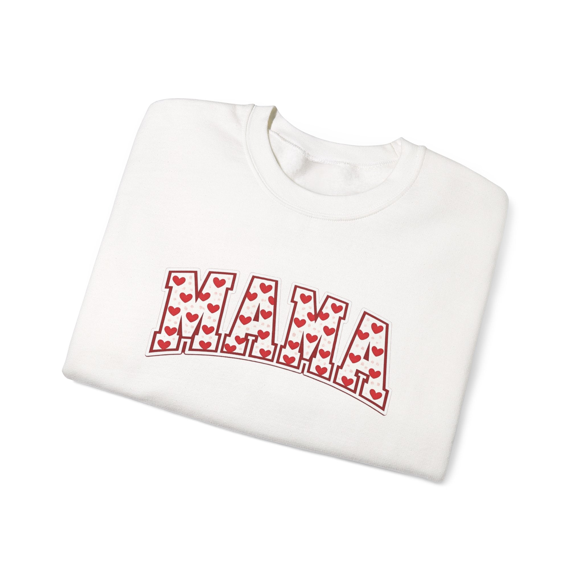 Mama Heart Pattern Sweatshirt — Women's Mother's Day Crewneck