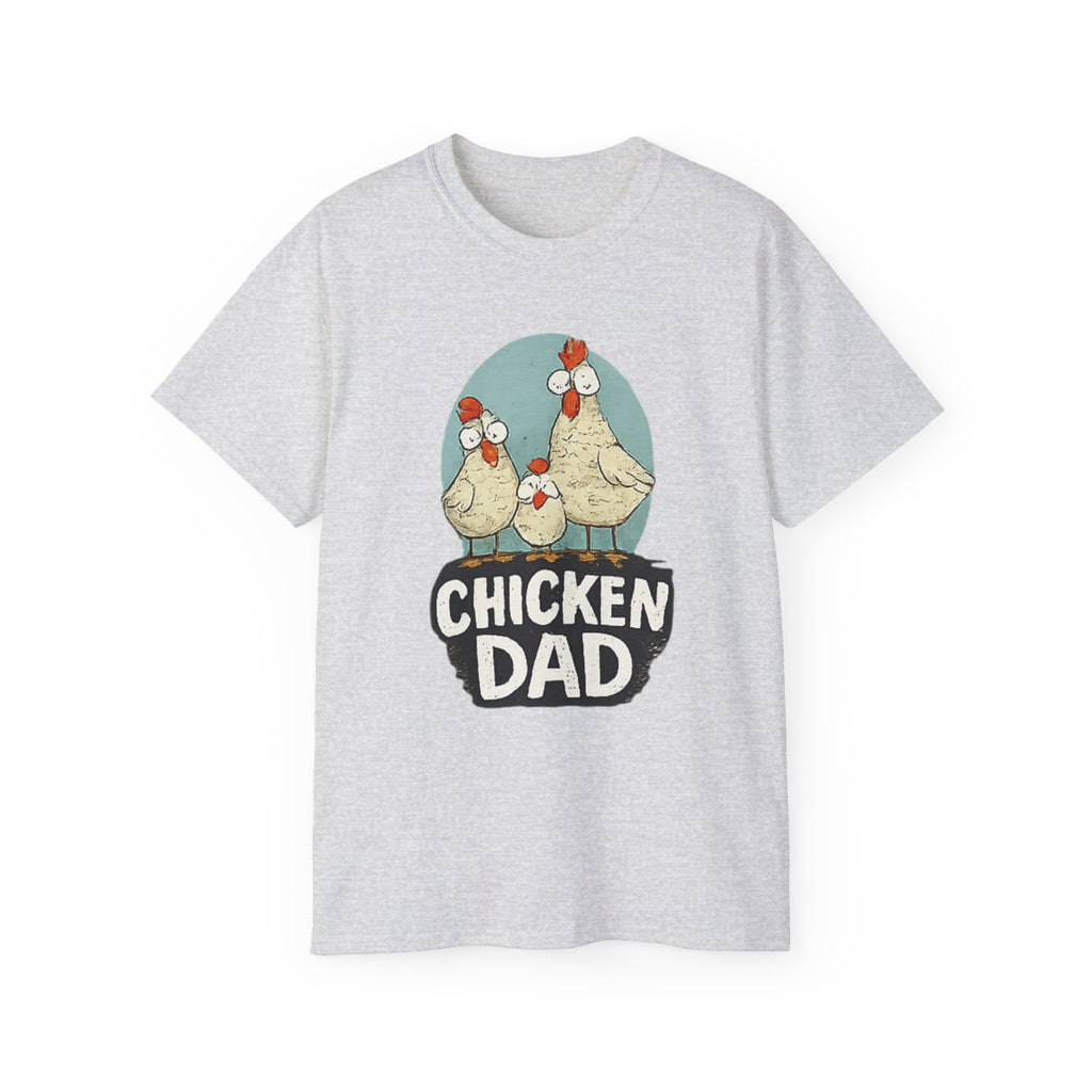 Chicken Dad T-Shirt — Funny Farm Dad Tee with Hen Family Graphic