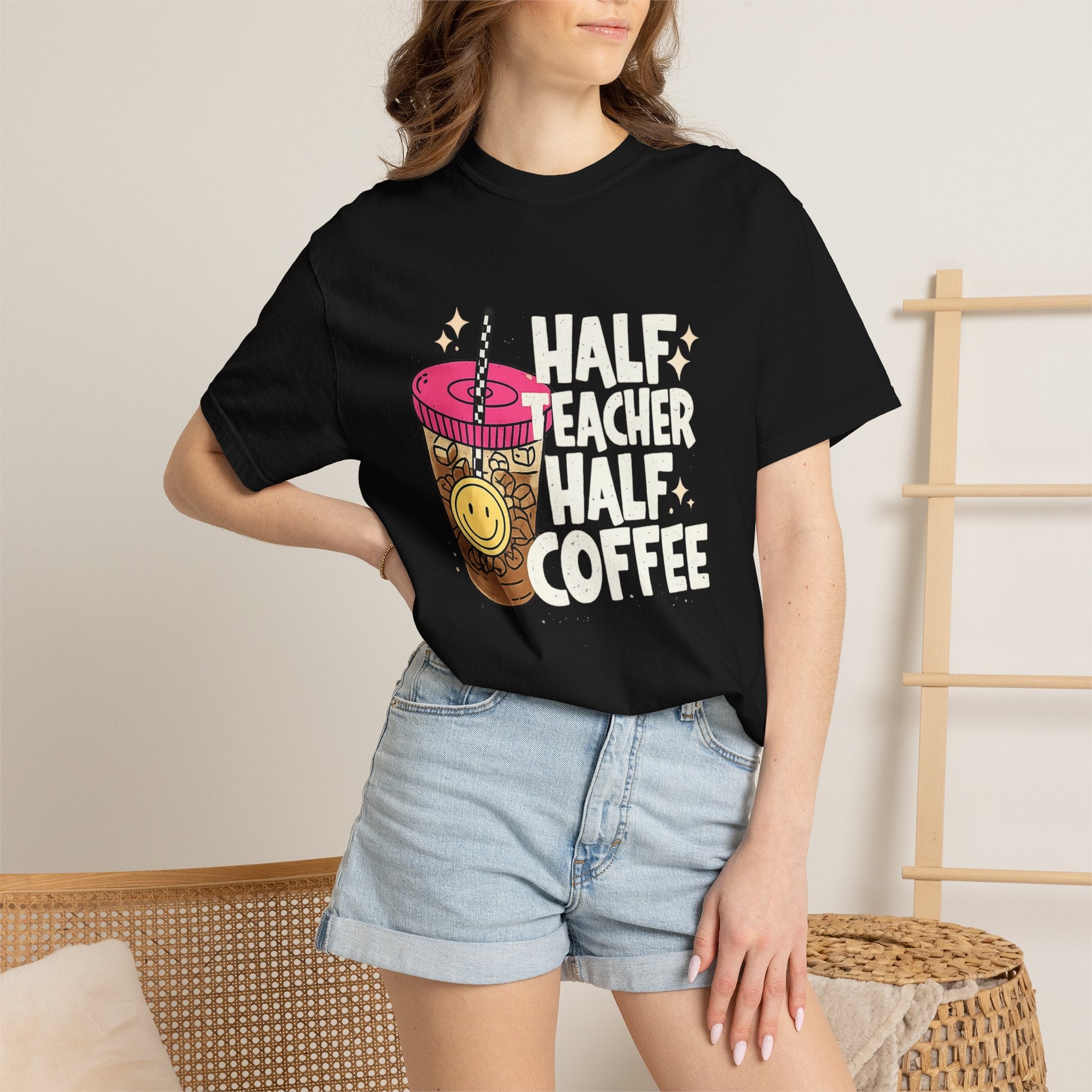 Smiley Bubble Tea T-Shirt — Cute Boba Drink Graphic Tee