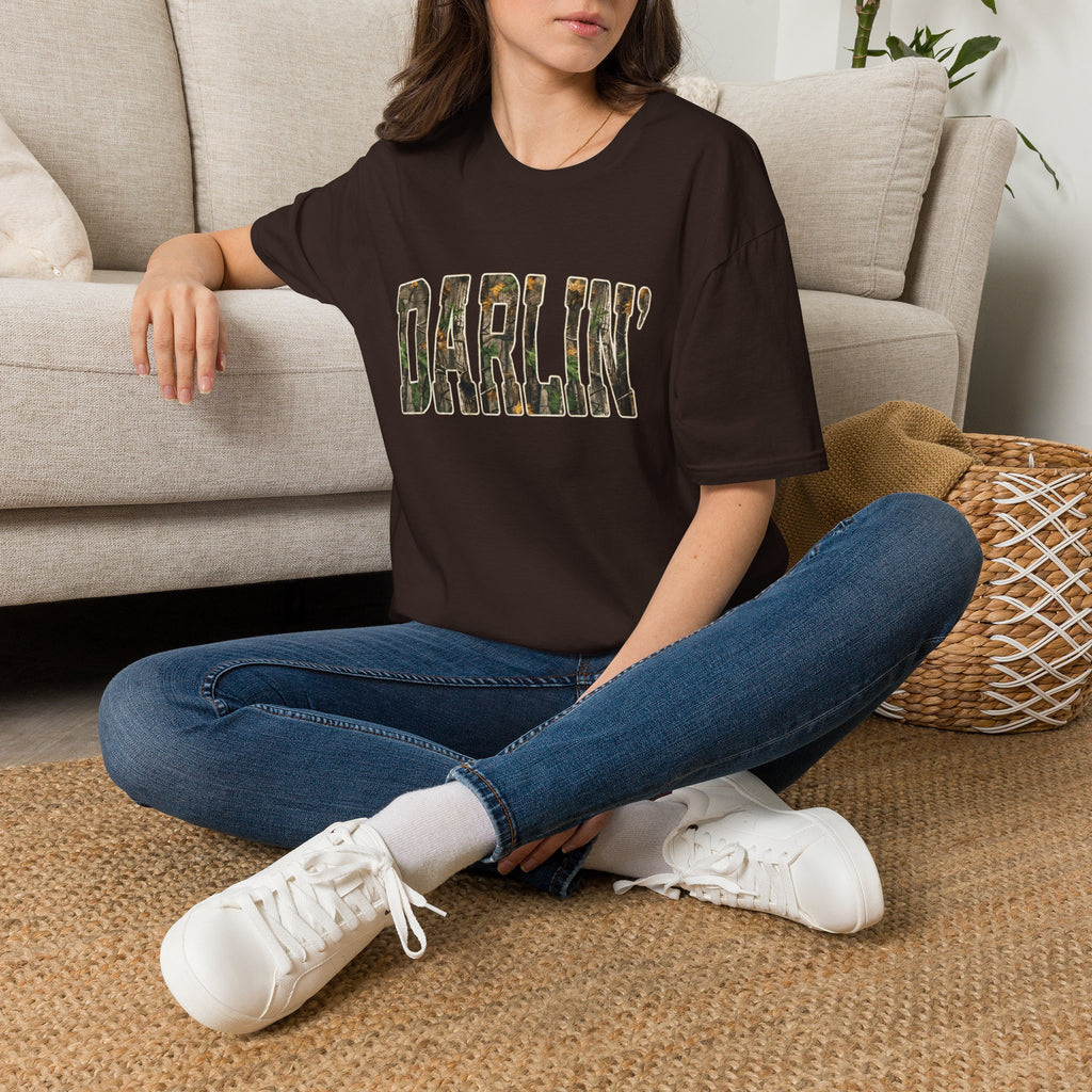 Darlin' Camo Graphic T‑Shirt — Casual Southern Country Tee
