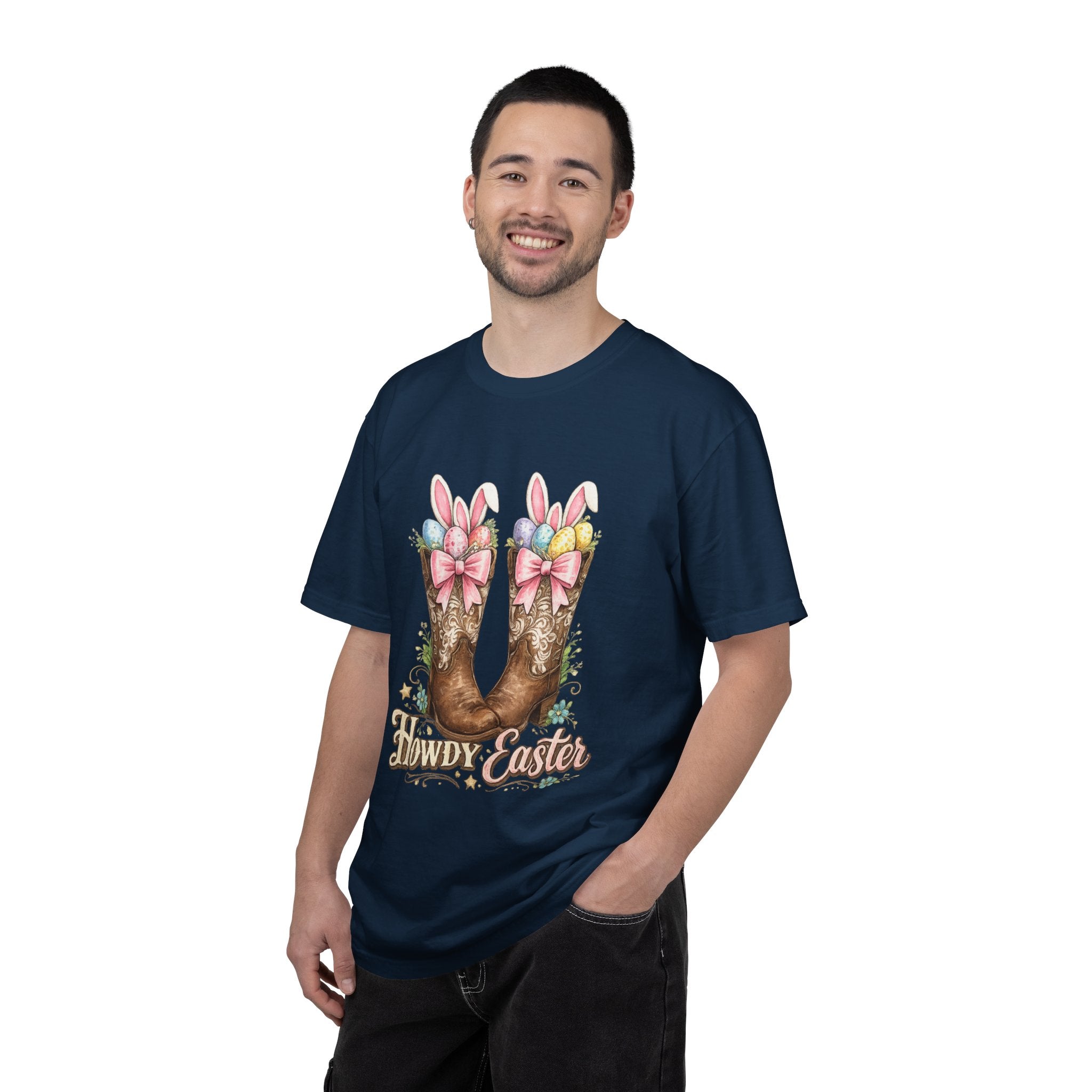 Howdy Easter Cowboy Boots T-Shirt — Western Easter Graphic Tee