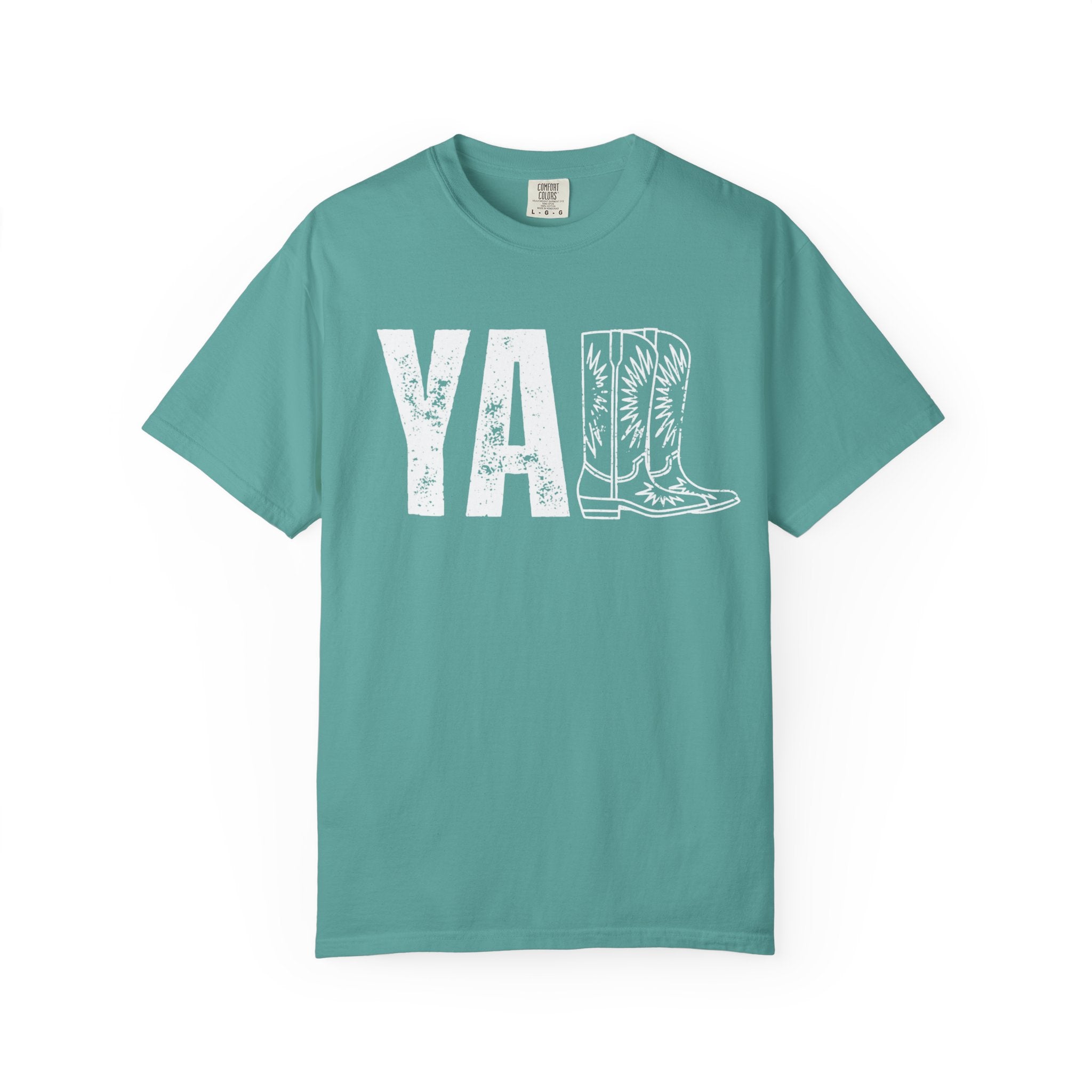 YA Boot Graphic T-Shirt — Distressed Cowboy Boots Tee