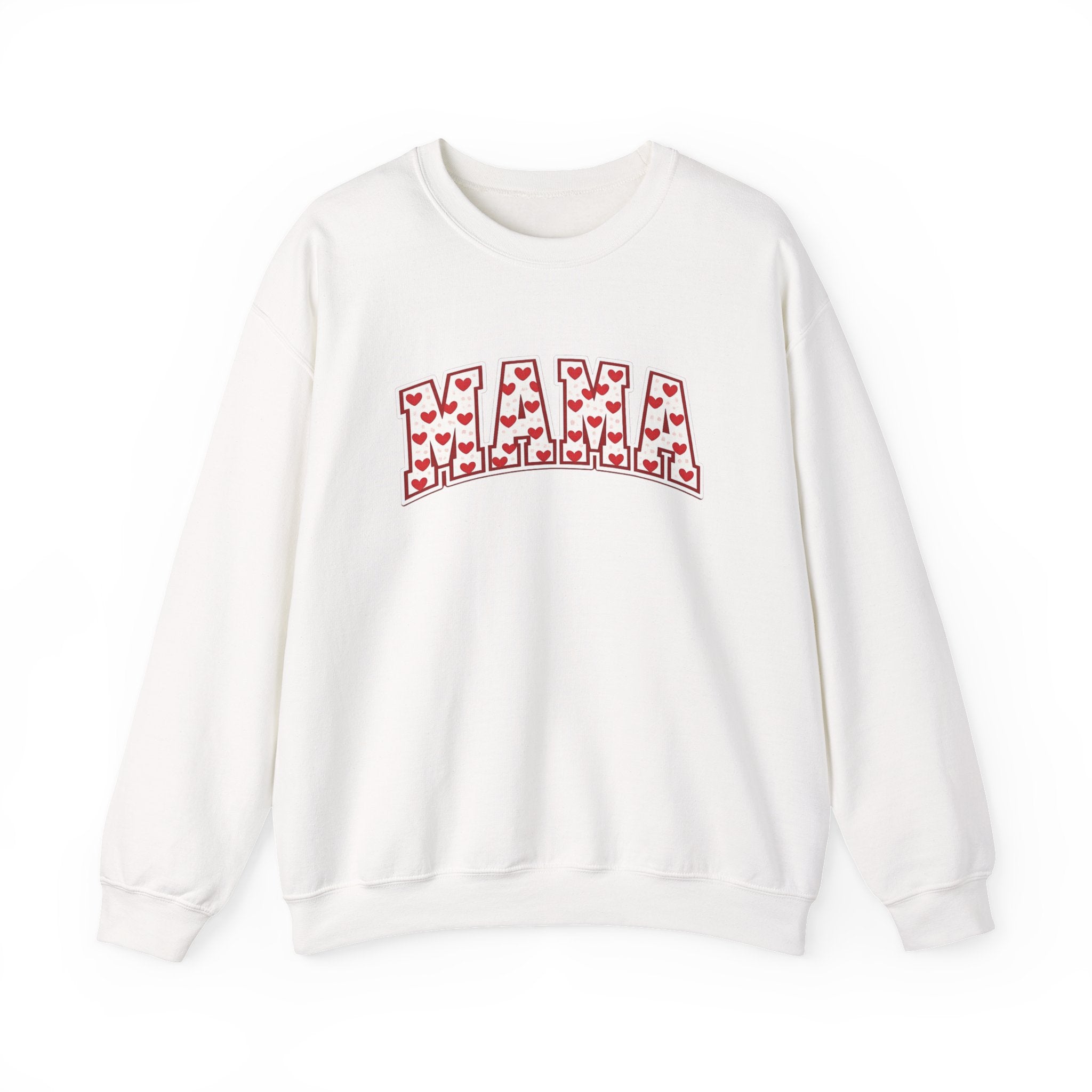 Mama Heart Pattern Sweatshirt — Women's Mother's Day Crewneck