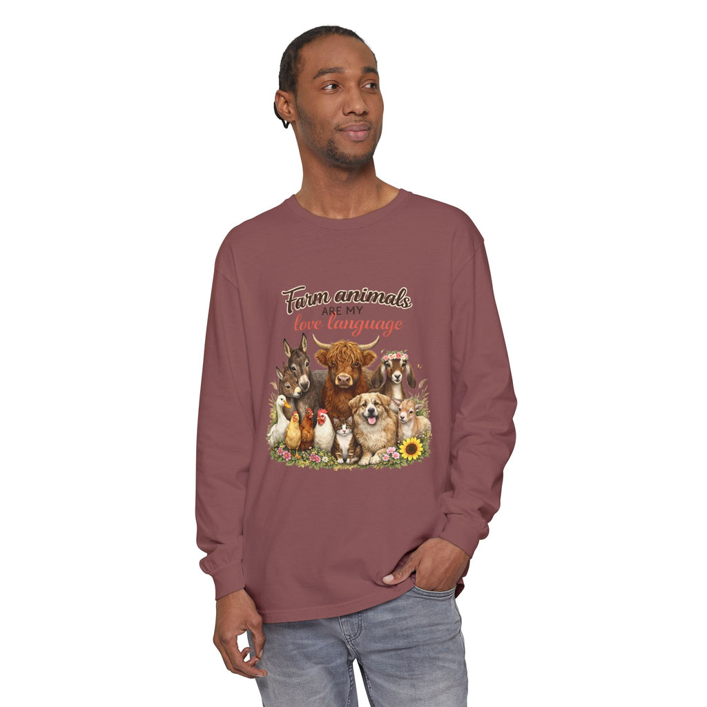 Farm Animals Are My Love Language Long Sleeve Tee