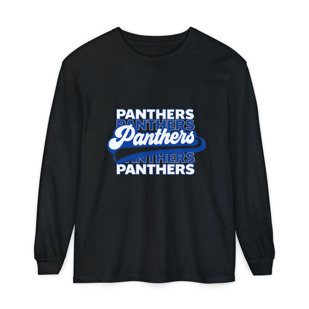 Panthers Retro Script Long Sleeve Tee