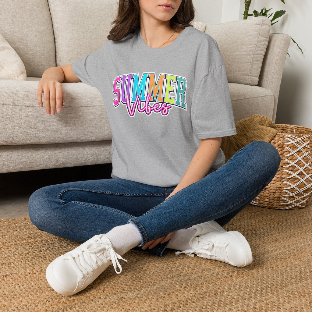 Summer Vibes T-Shirt — Colorful Retro Beach Graphic Tee