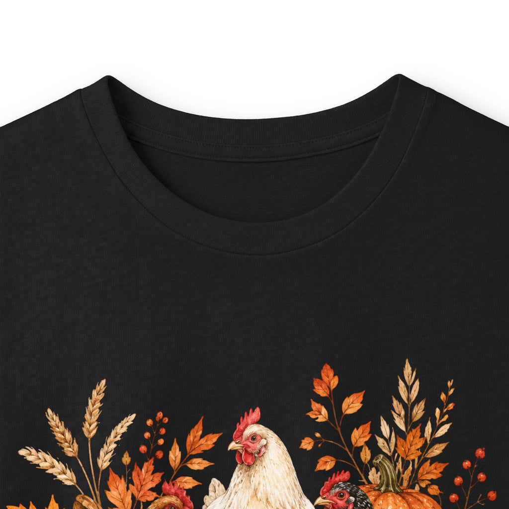 Hello Fall Pumpkin & Chickens Long Sleeve Tee