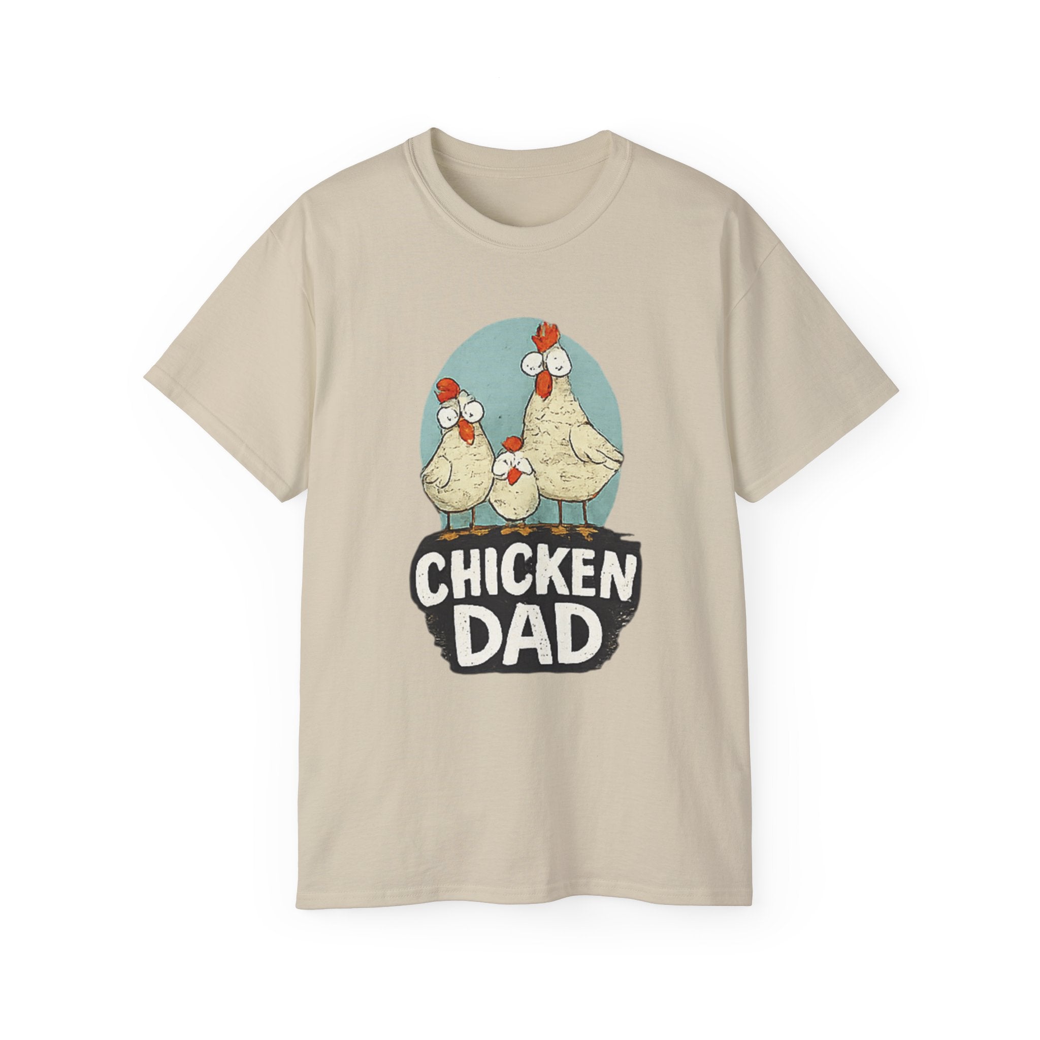Chicken Dad T-Shirt — Funny Farm Dad Tee with Hen Family Graphic