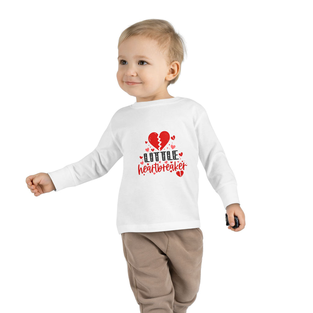 Little Heartbreaker Toddler Long Sleeve Tee — Cute Valentine’s Day Shirt for Babies & Toddlers