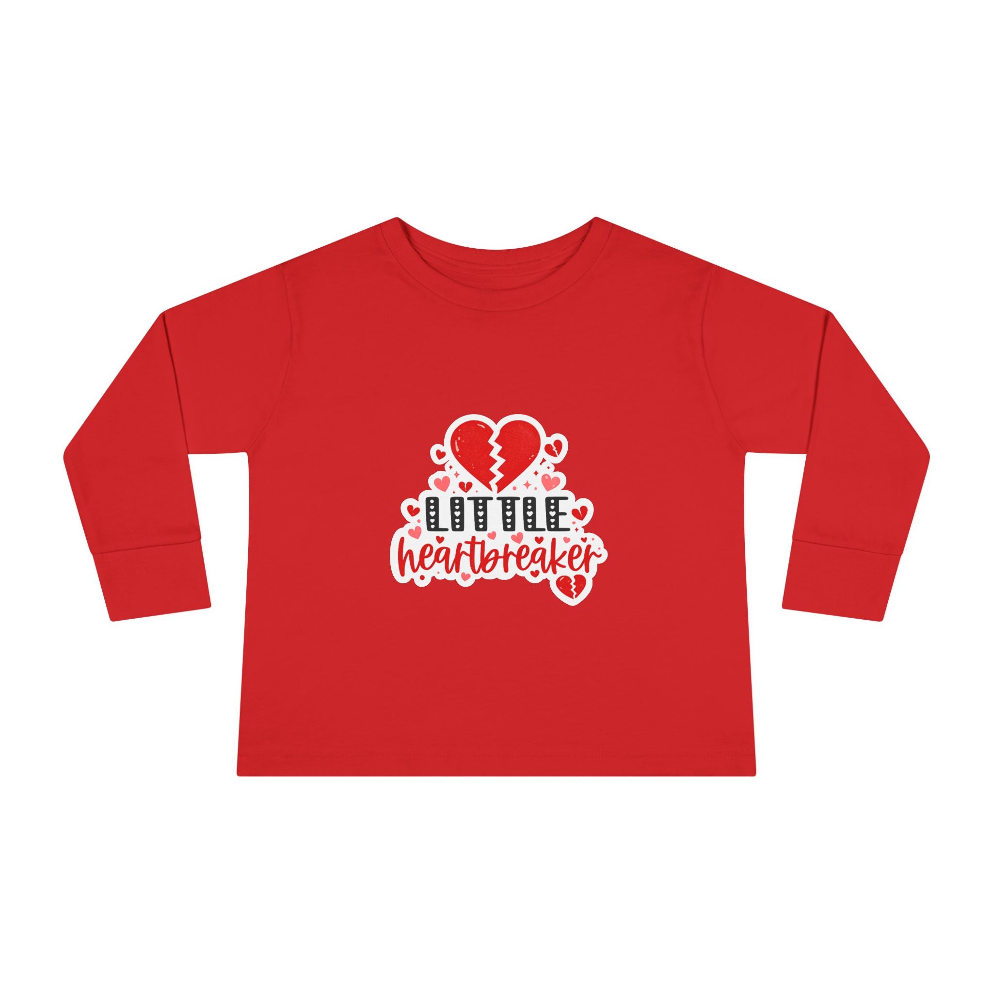 Little Heartbreaker Toddler Long Sleeve Tee — Cute Valentine’s Day Shirt for Babies & Toddlers