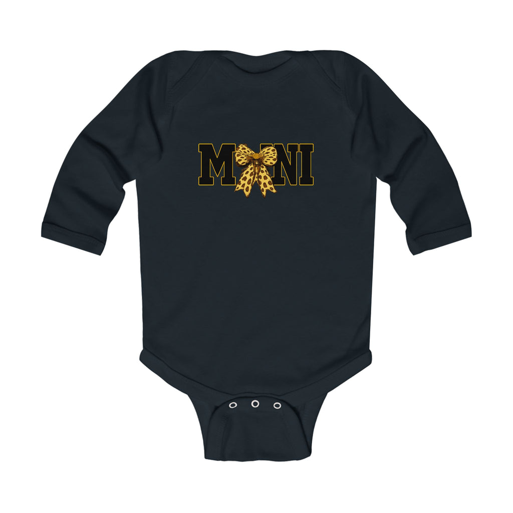 Mini with Floral Accent Infant Long Sleeve Bodysuit